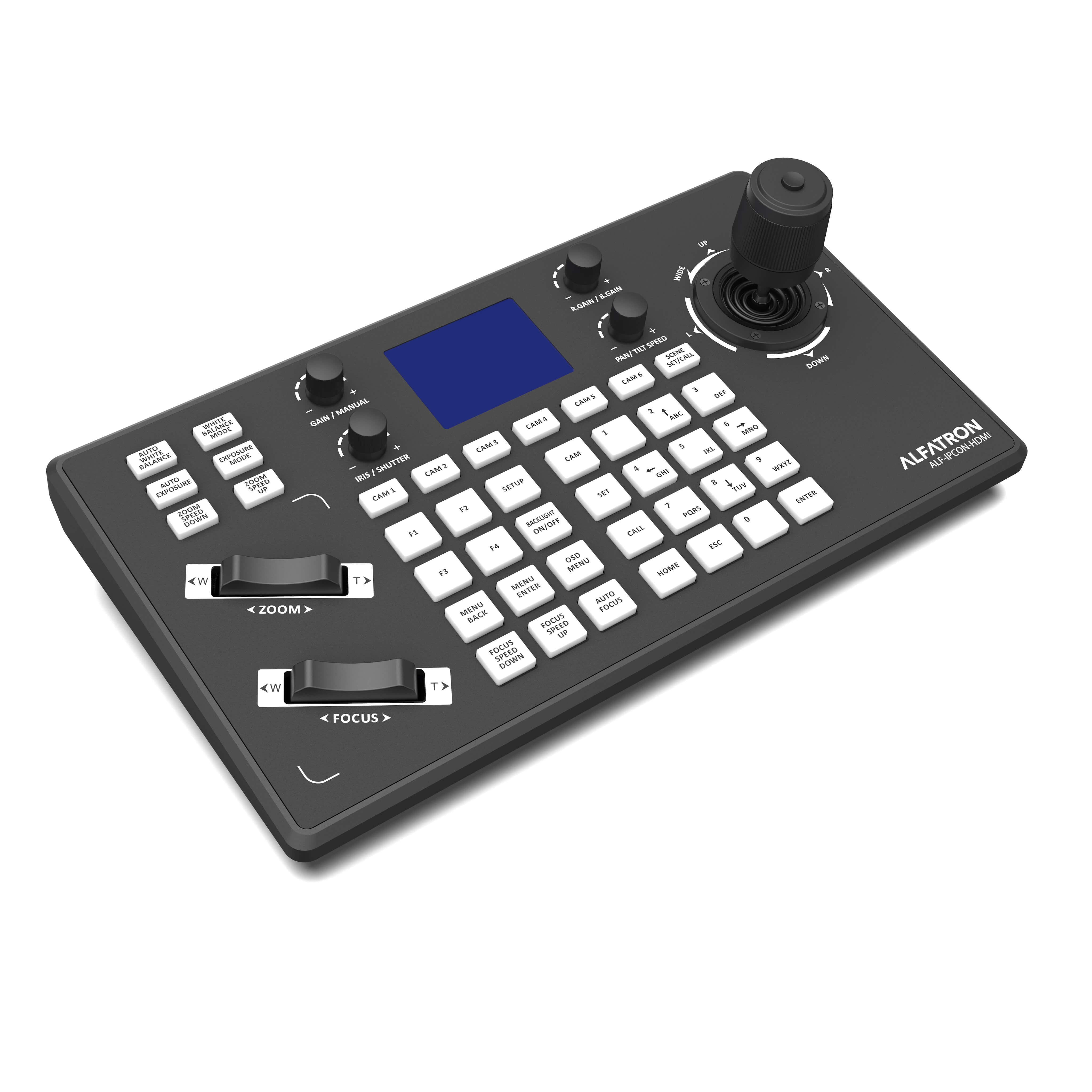 Alfatron IPCON-HDMI - IP and Serial PTZ Camera Joystick Controller, top left