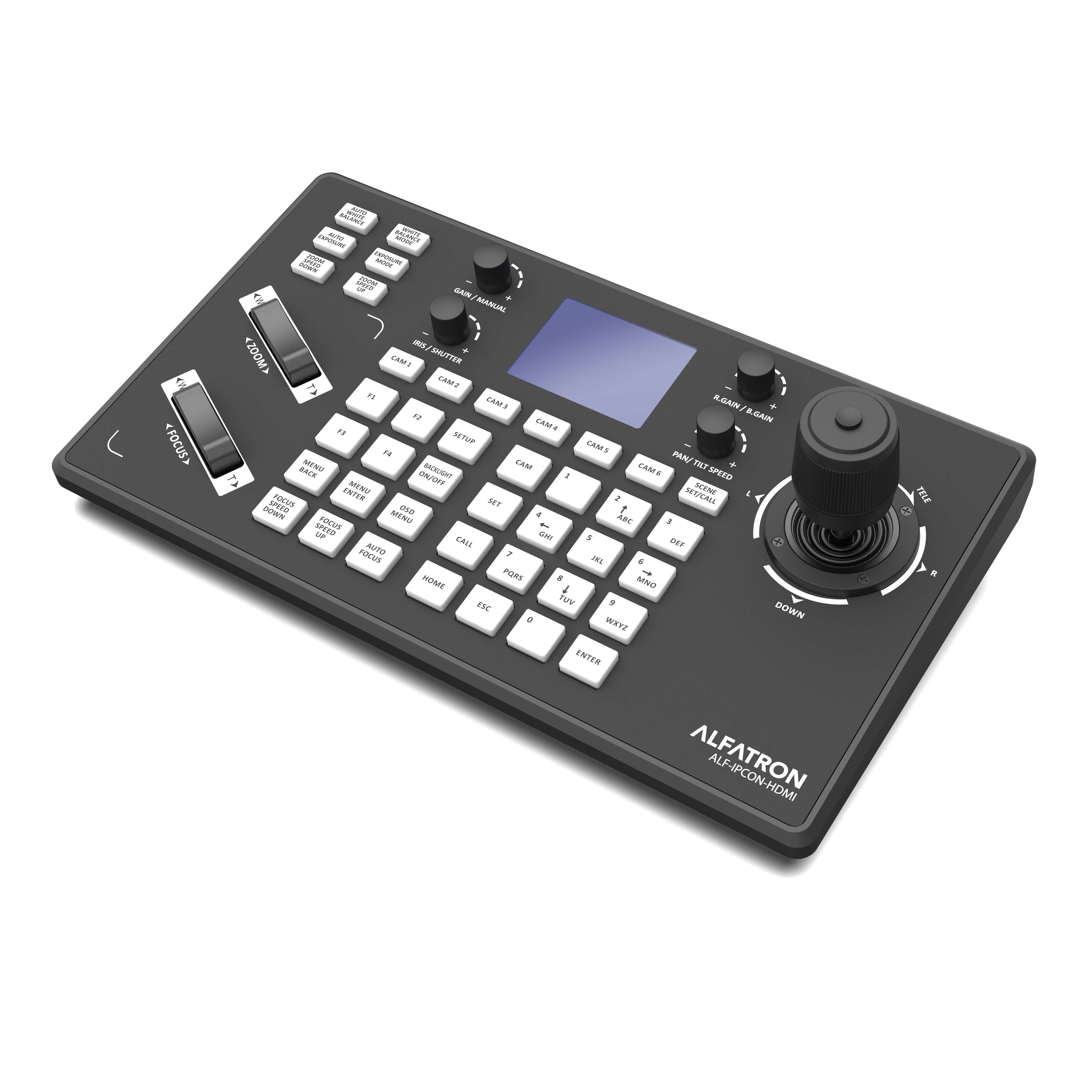 Alfatron IPCON-HDMI - IP and Serial PTZ Camera Joystick Controller, top right