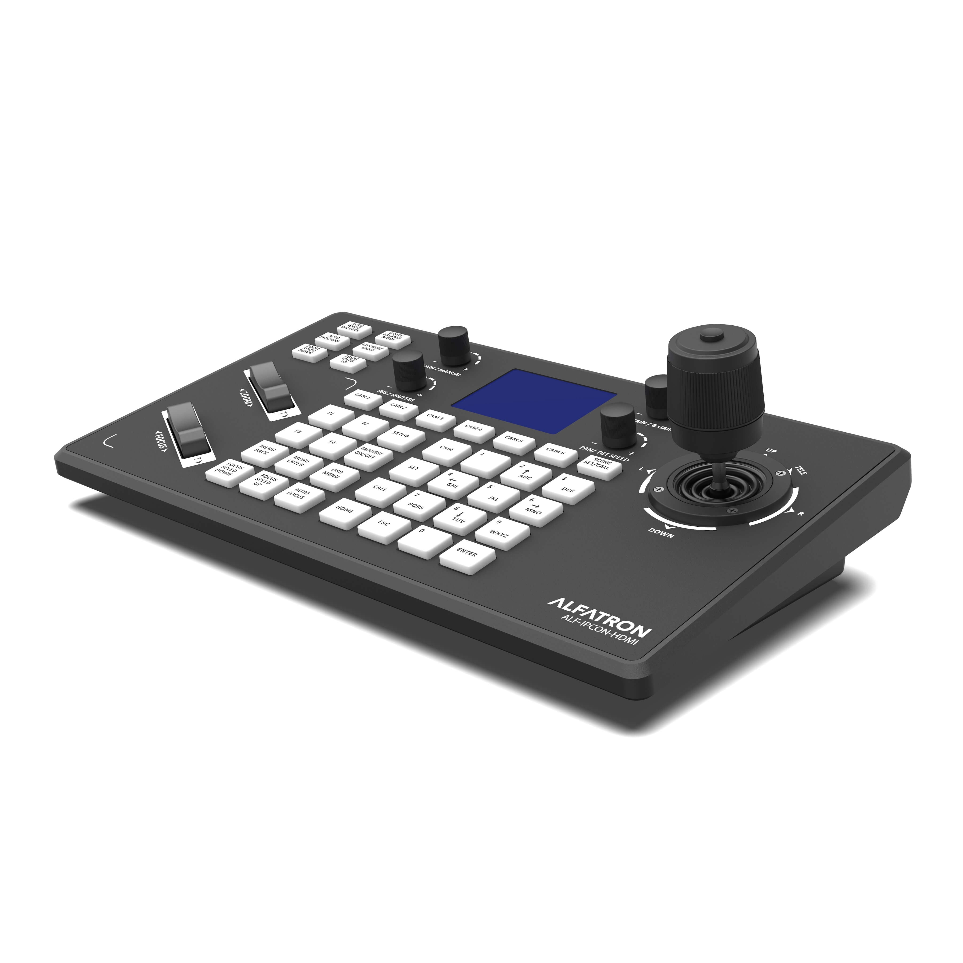 Alfatron IPCON-HDMI - IP and Serial PTZ Camera Joystick Controller, angle right