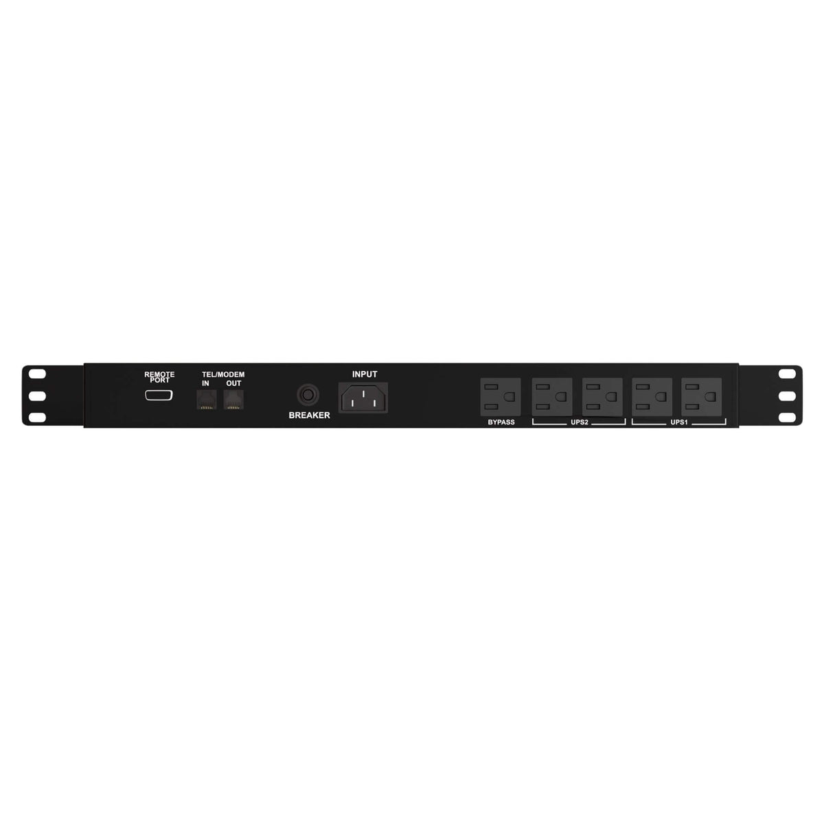 LynTec KIN-1000 - 1U Rackmount Line-Interactive UPS Battery Backup, rear