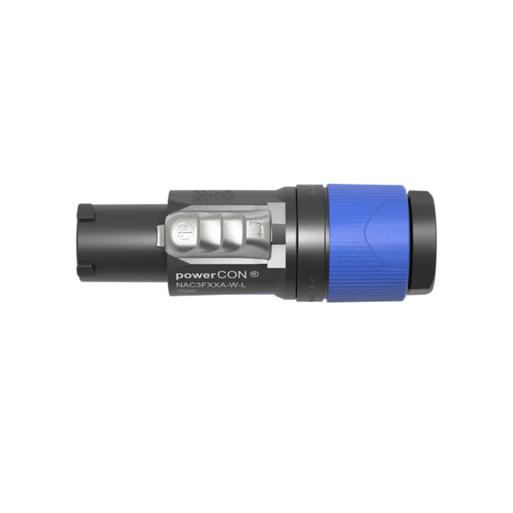 Neutrik NAC3FXXA-W-L - 3-pole powerCON Locking AC Connector, top