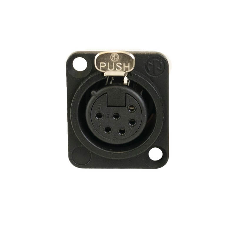 Ace Backstage C-15140 - Connectrix Female XLR 6-Pin Solder Connector, front