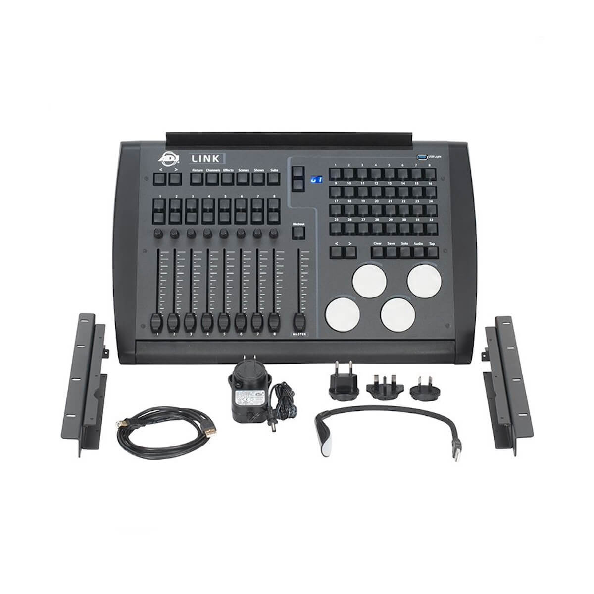 ADJ LINK - 4 Universe DMX Hardware Lighting Controller, accessories