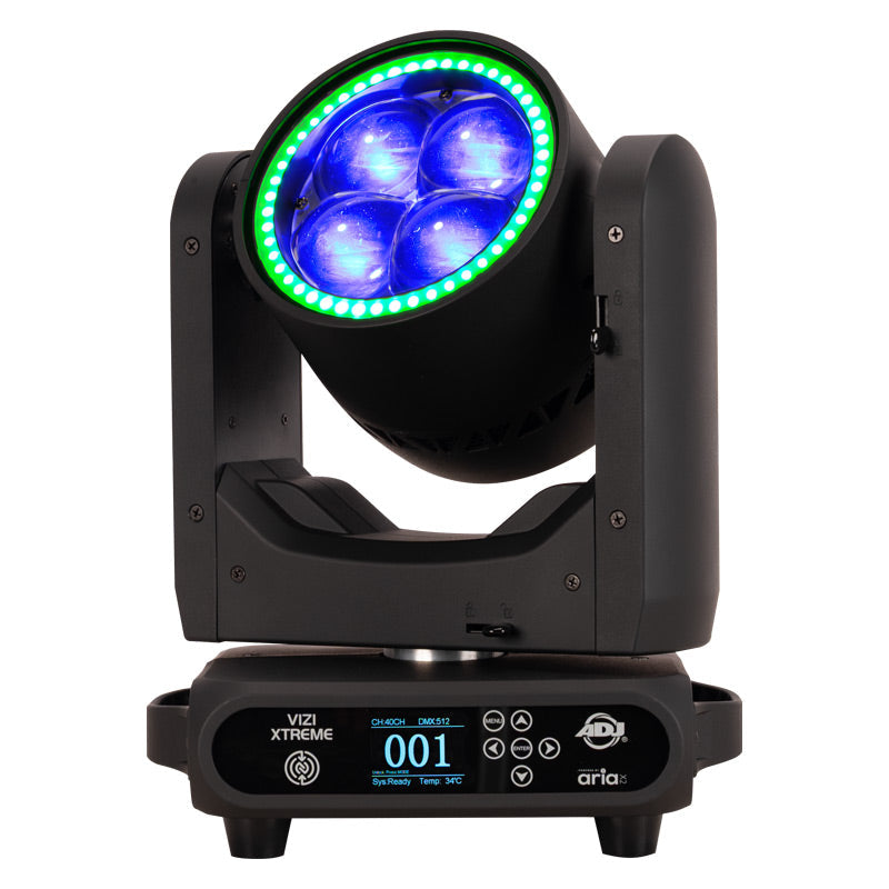 ADJ Vizi Xtreme - LED Beam/Wash Moving Head with FX Ring, blue