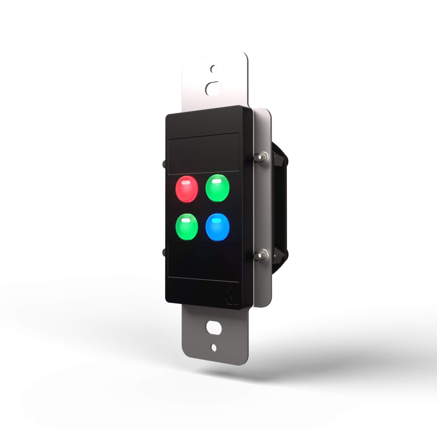 Allen & Heath IP4 - Four Button Wallplate Controller, angled right