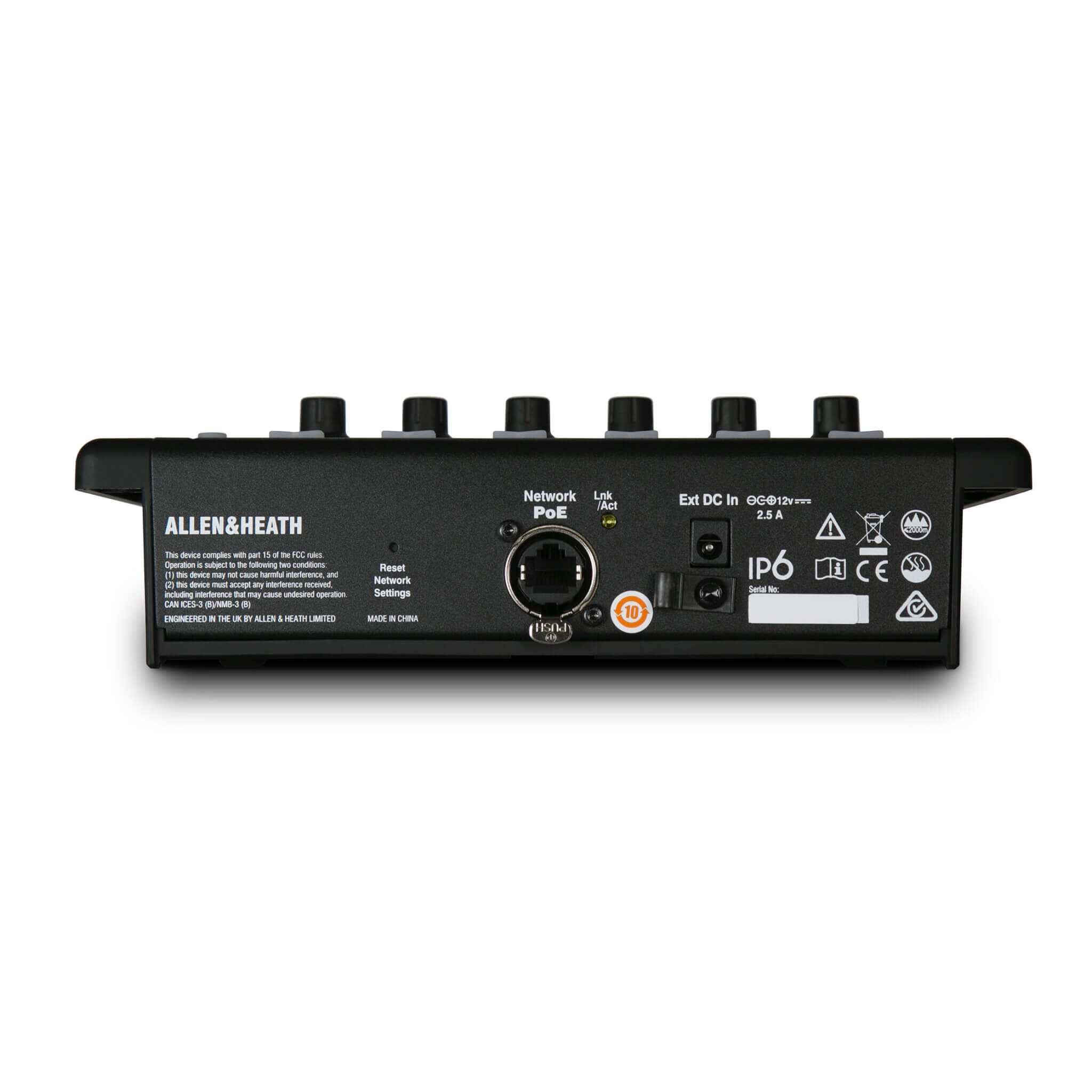 Allen & Heath IP6 - Six Rotary Remote Controller, rear