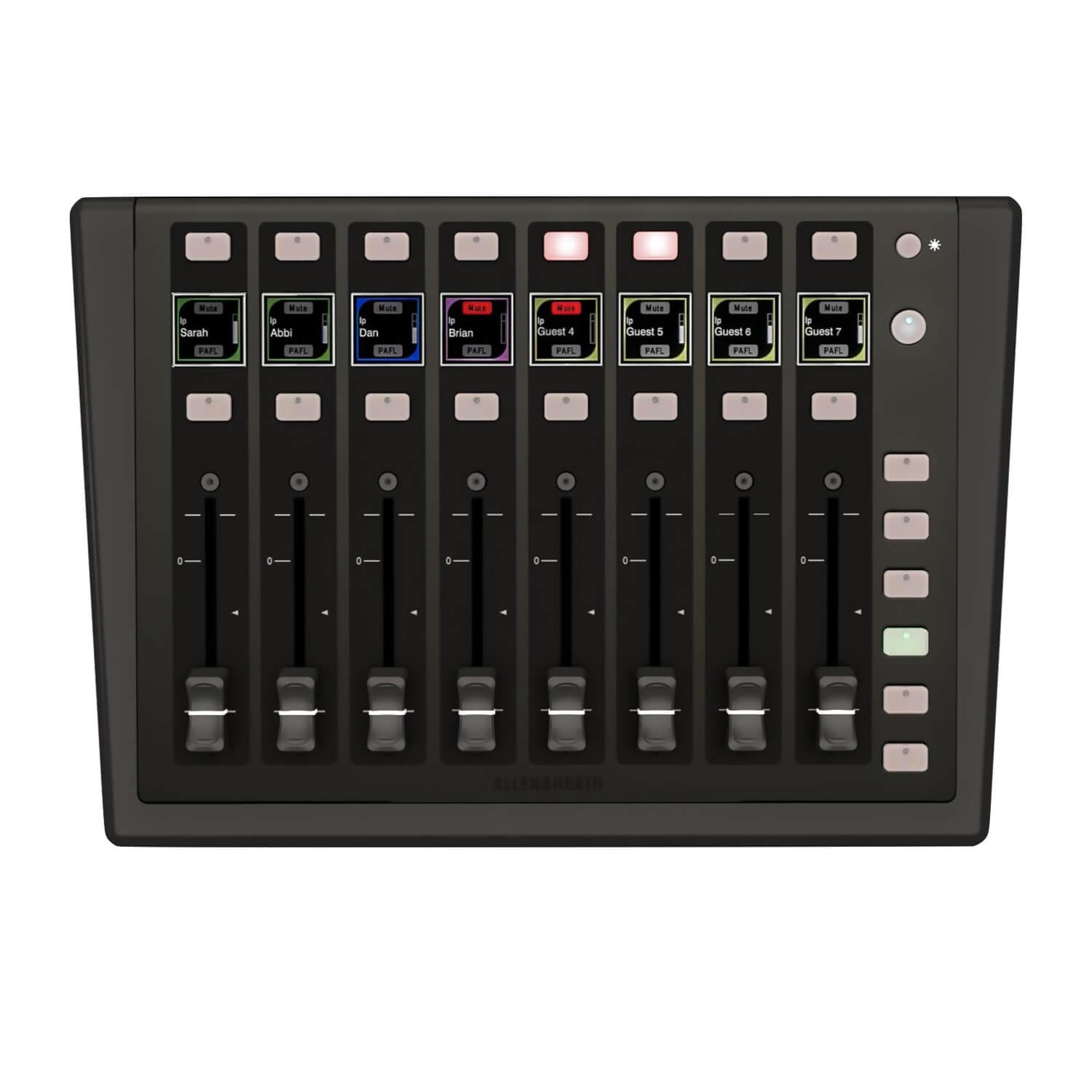 Allen & Heath IP8 - Eight Fader Remote Controller, top