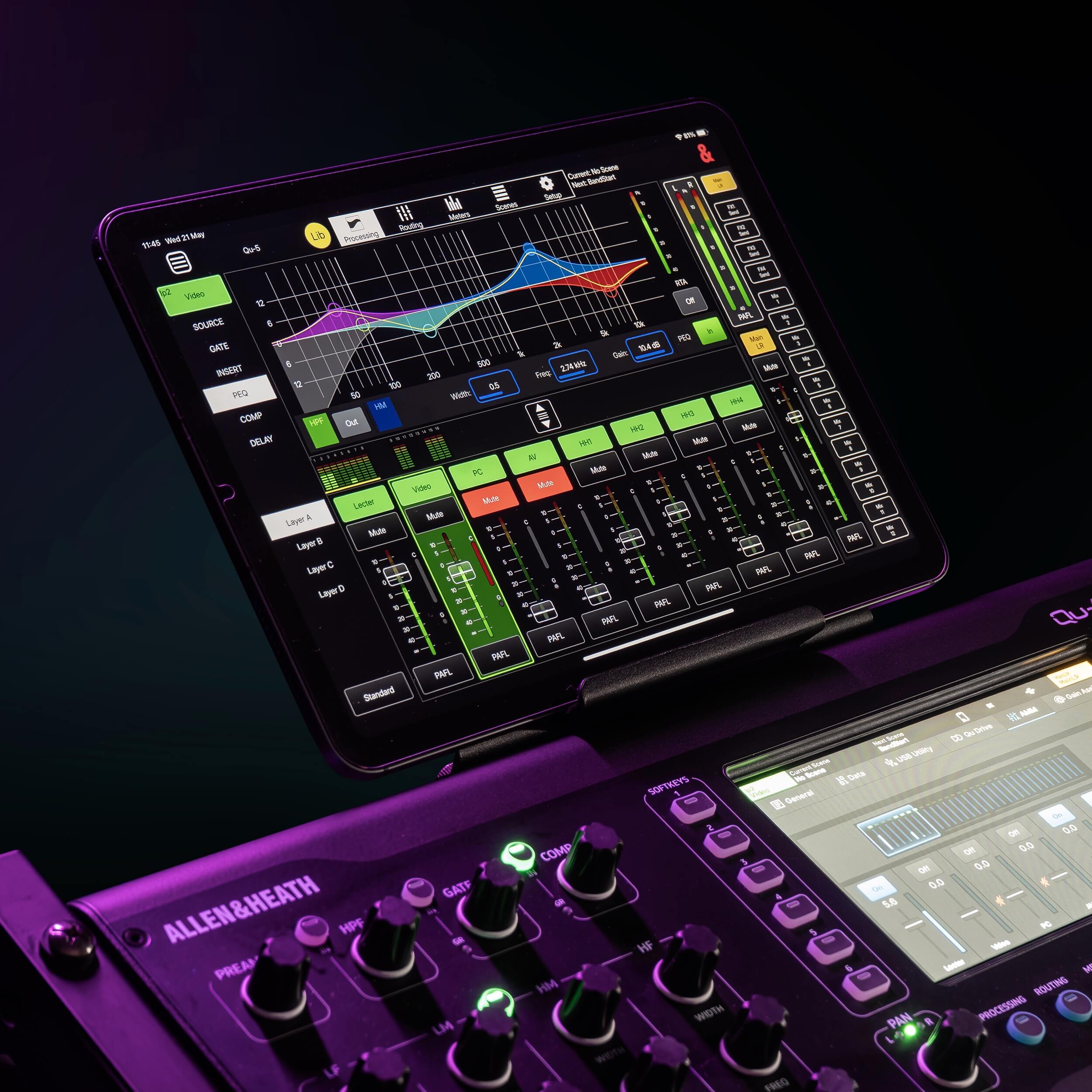 Allen & Heath AH-QU-BRACKET - Qu Tablet Bracket Mixer Accessory, iPad not included
