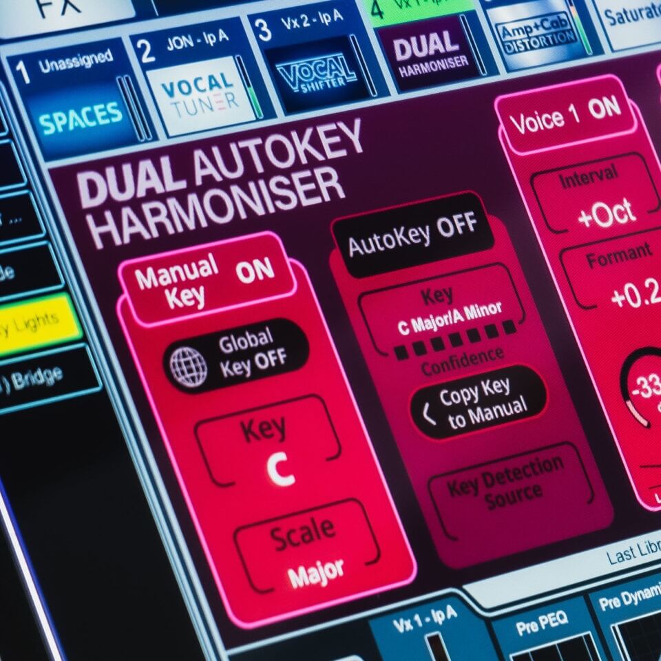 Allen & Heath RackUltra FX Card - dLive MixRack Upgrade Kit, Dual Autokey Harmoniser screen