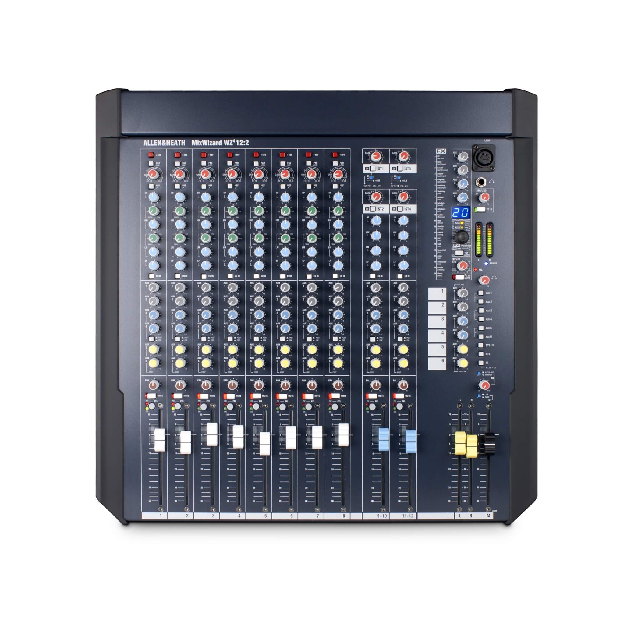 Allen & Heath MixWizard WZ4 12:2 12-Channel Analog Mixer, top