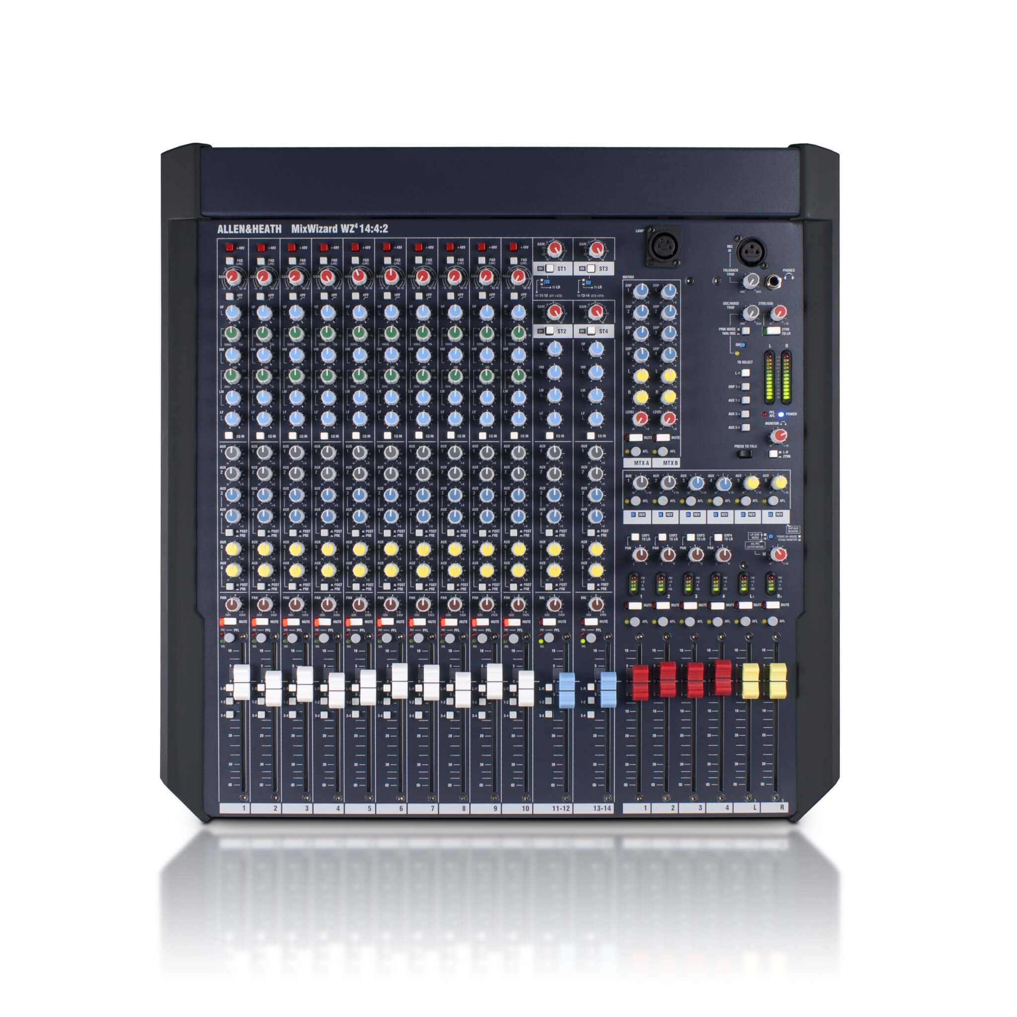 Allen & Heath MixWizard WZ4 14:4:2 14-Channel Analog Mixer, top