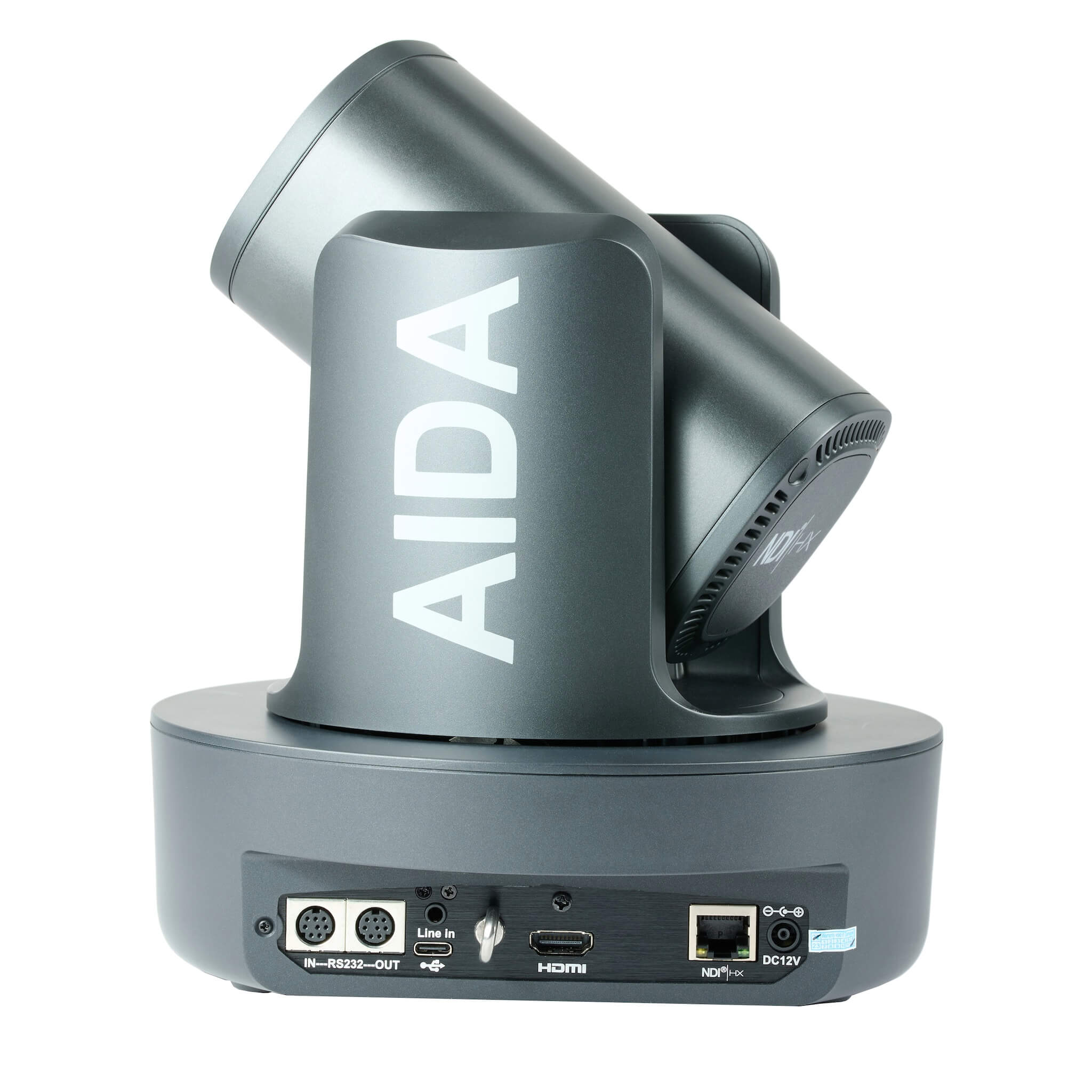 AIDA Imaging PTZ4K-NDI-X12B - 4K Auto-tracking PTZ Camera with 12x optical zoom and NDI|HX, rear