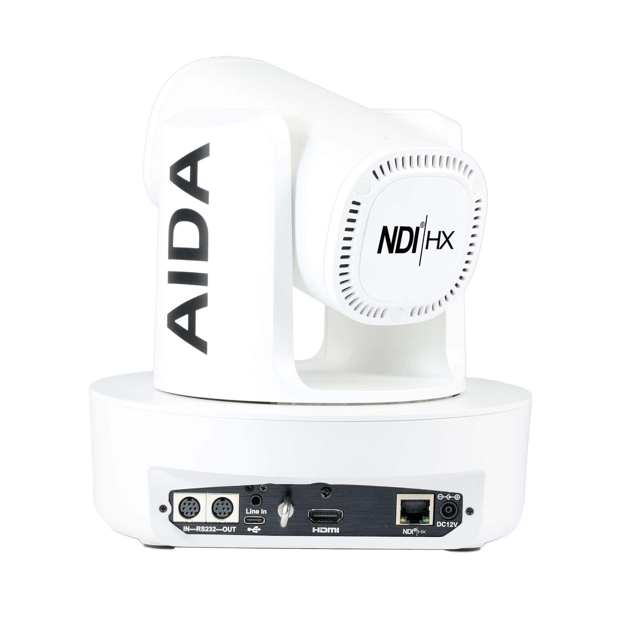 AIDA Imaging PTZ4K-NDI-X12W - 4K Auto-tracking PTZ Camera with 12x optical zoom and NDI|HX, rear