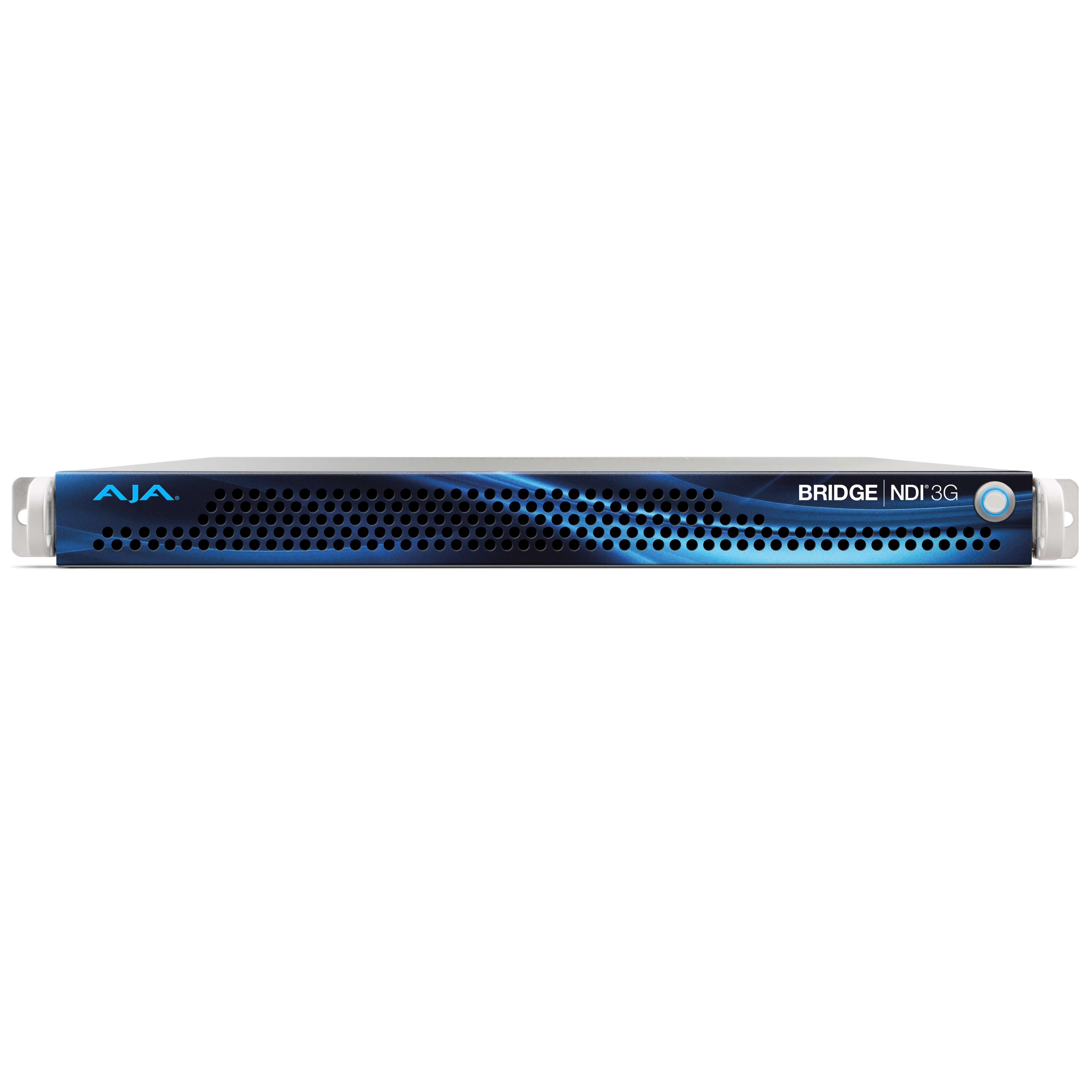AJA BRIDGE NDI 3G - High Density 4K/UHD/HD NDI/SDI Conversion Gateway, front