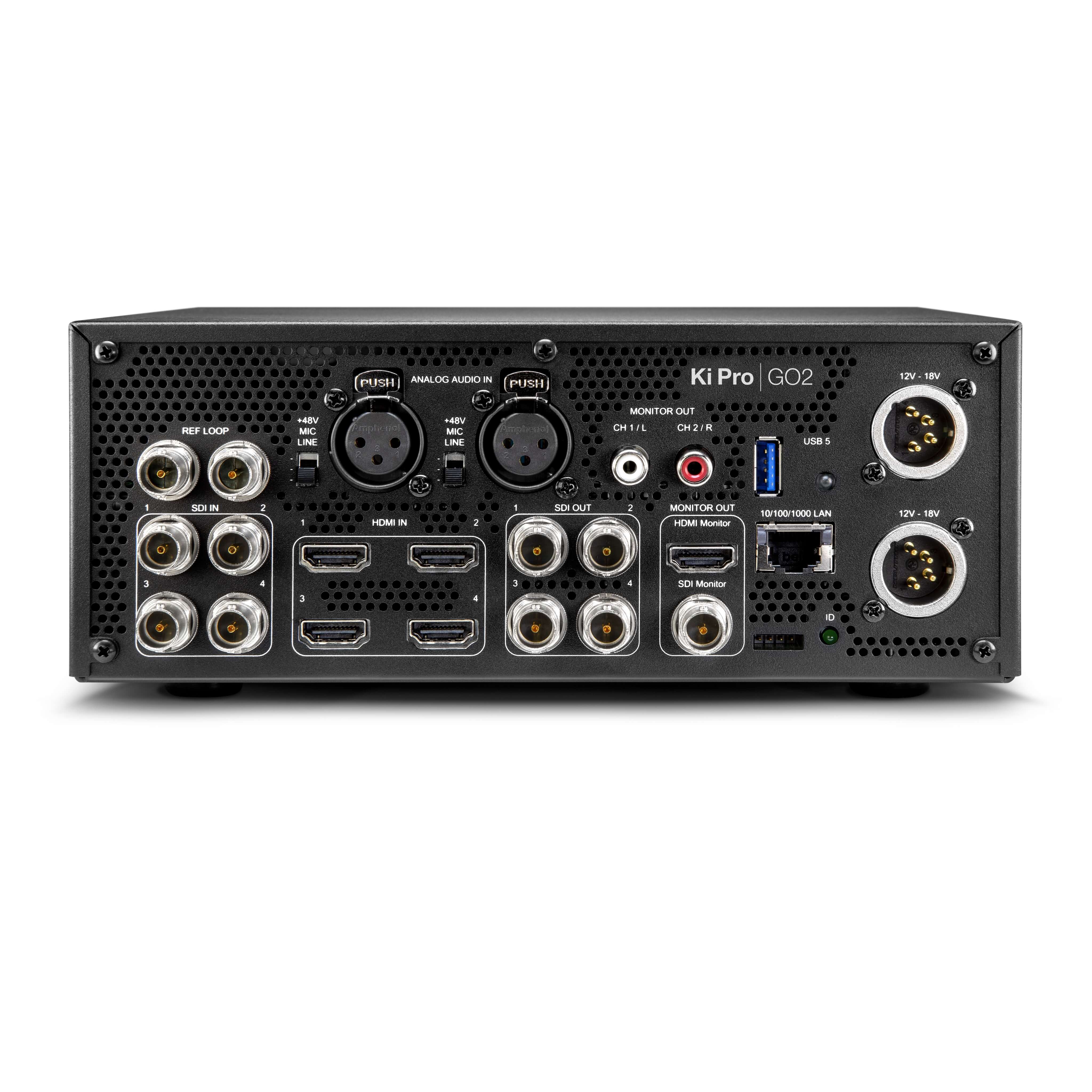 AJA Ki Pro GO2 - Portable Multi-Channel Digital Recorder and Player, rear
