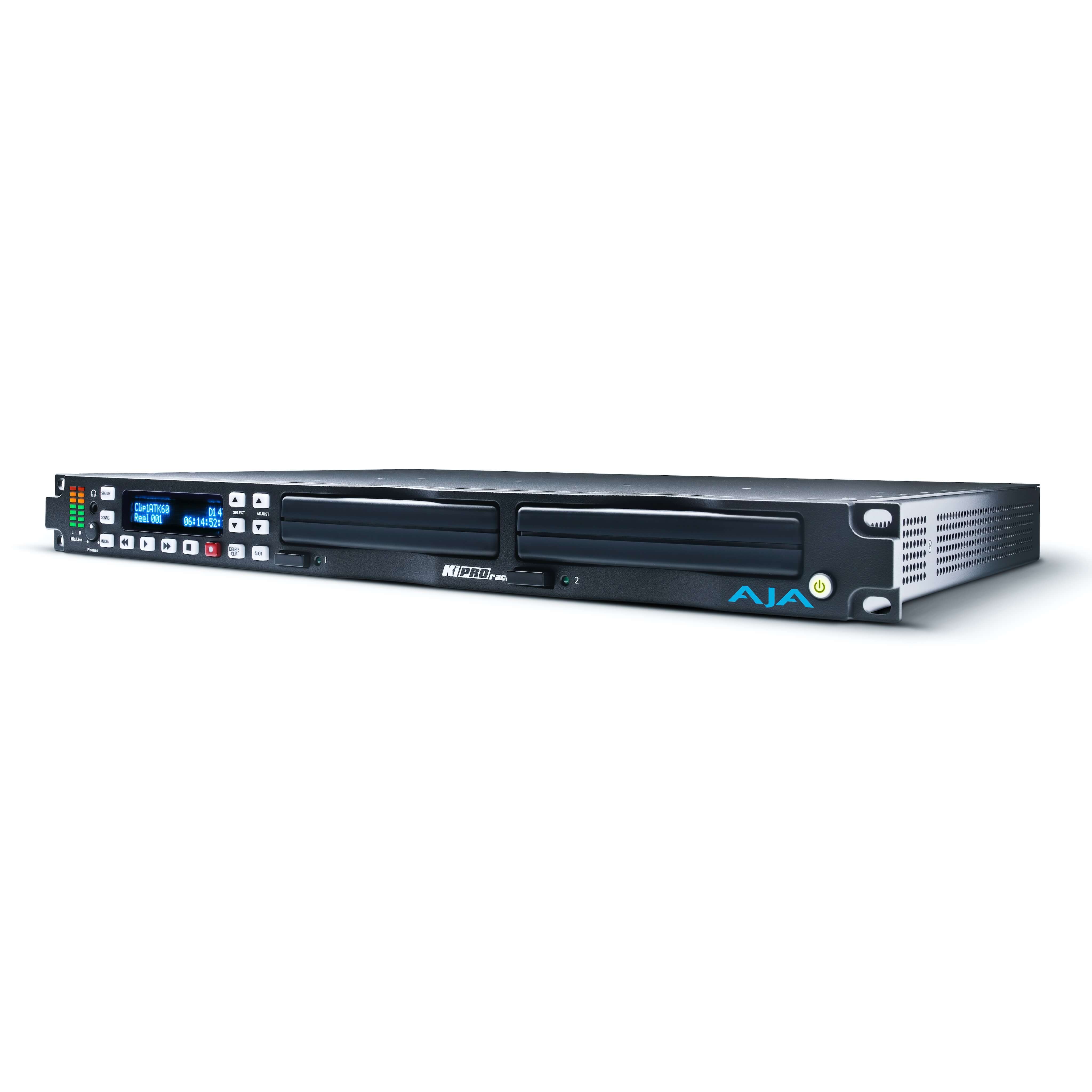 AJA Ki Pro Rack - 1RU HD/SD ProRes DNxHD Recorder and Player, angle