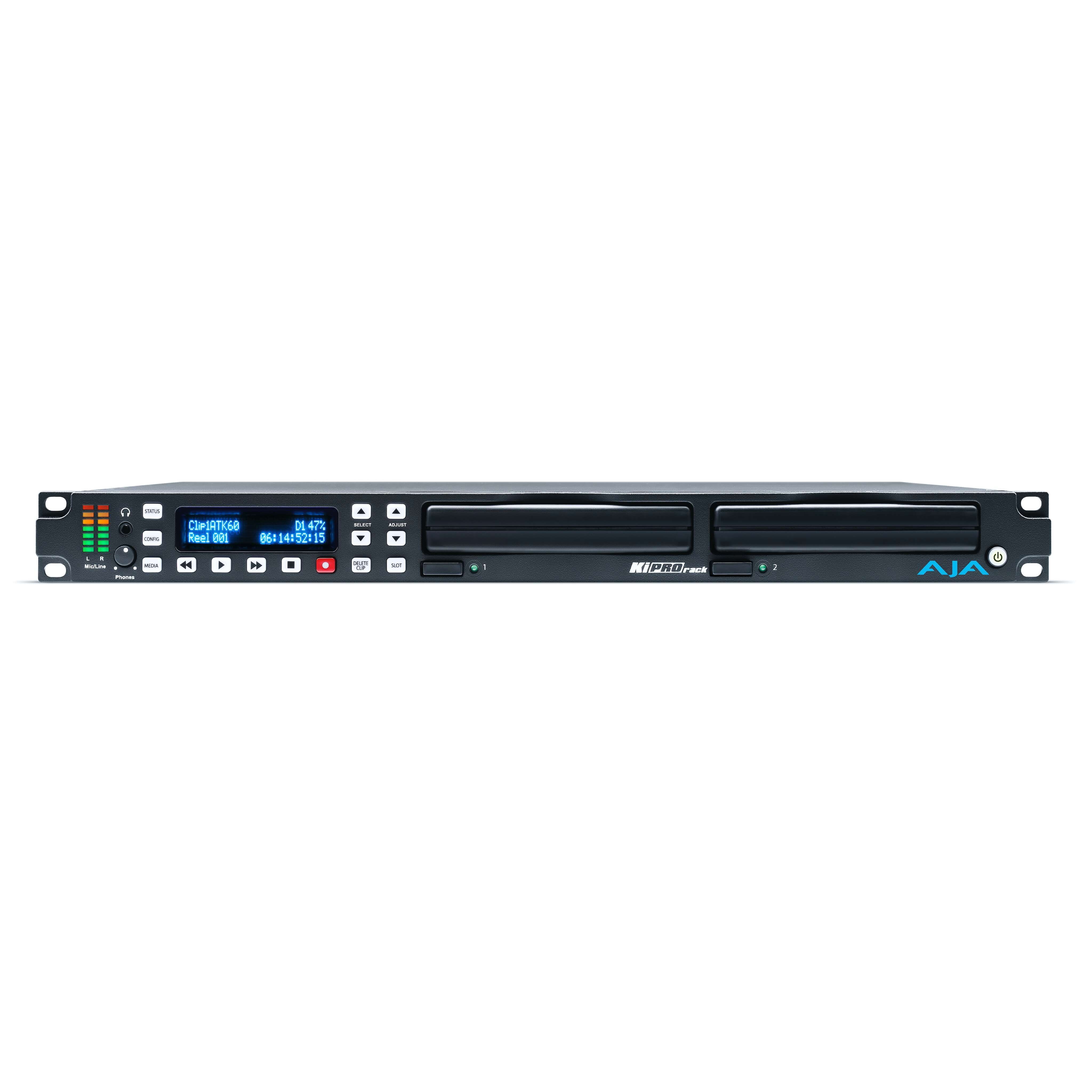 AJA Ki Pro Rack - 1RU HD/SD ProRes DNxHD Recorder and Player, front
