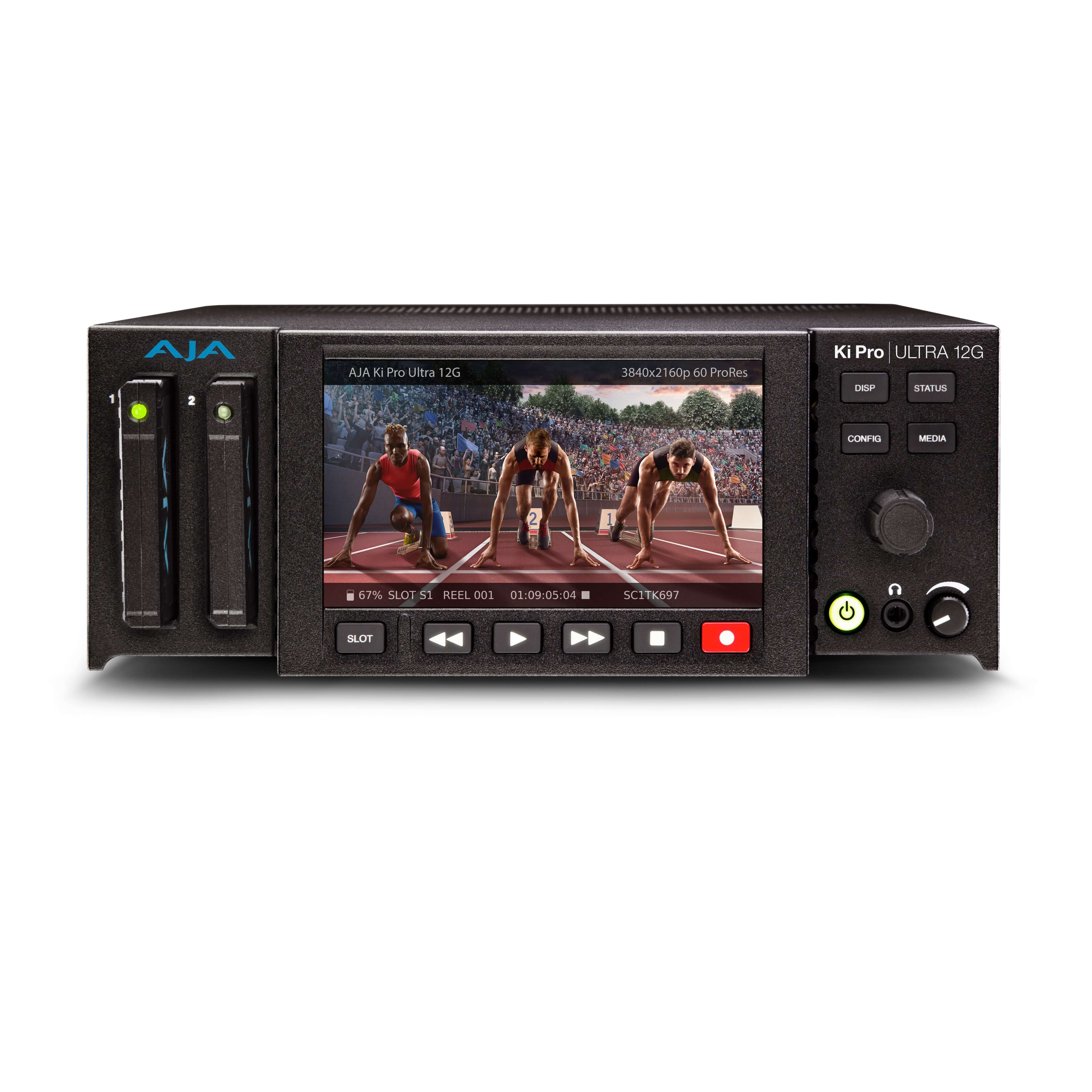 AJA Ki Pro Ultra 12G - 12G-SDI 4K/UHD/HD Recorder and Player, front