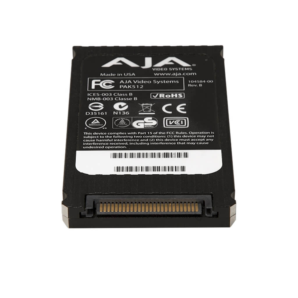 AJA PAK Media - High-Performance SSD Recording Module, rear