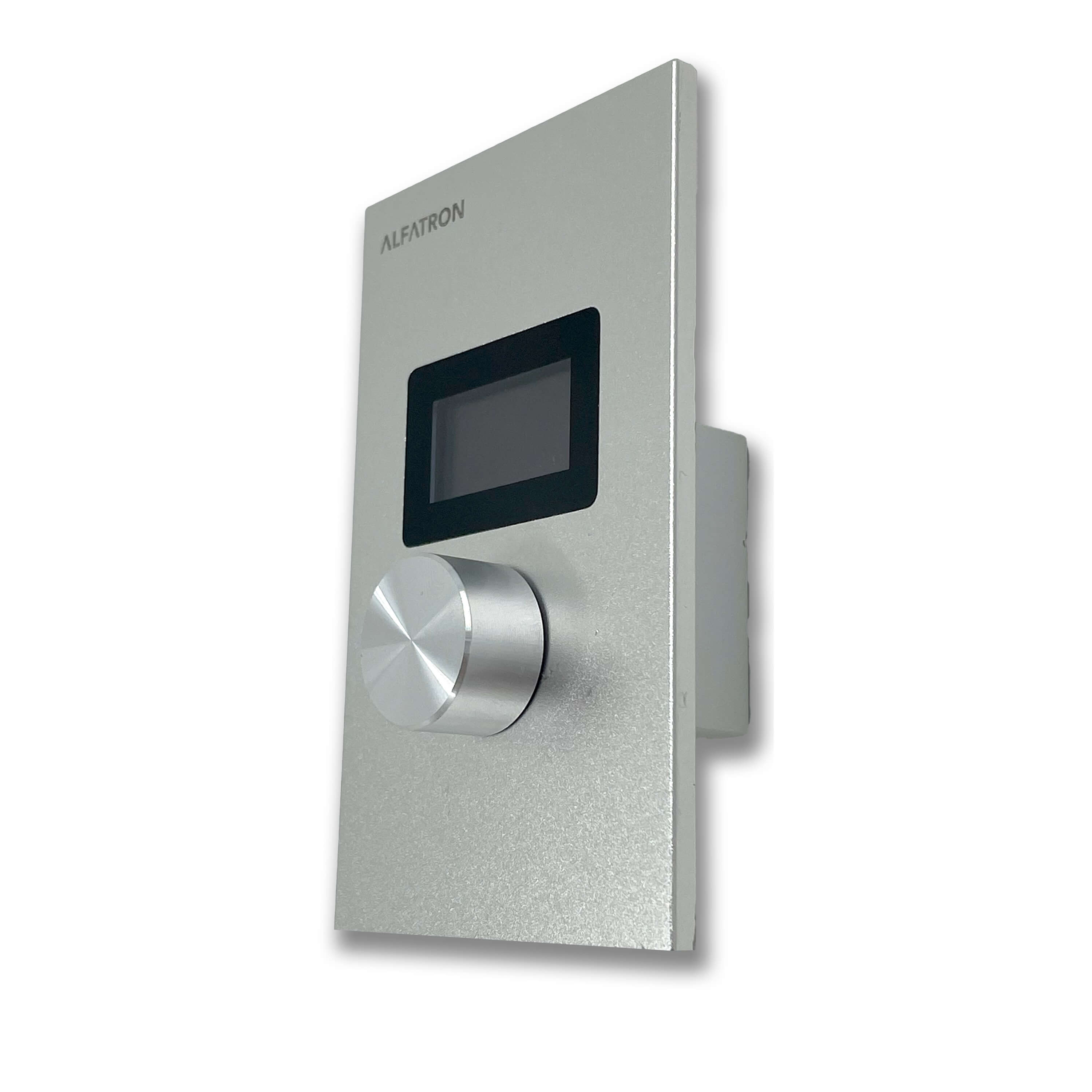 Alfatron CP1L (US Single Gang) - DSP Wall Panel Controller, angle