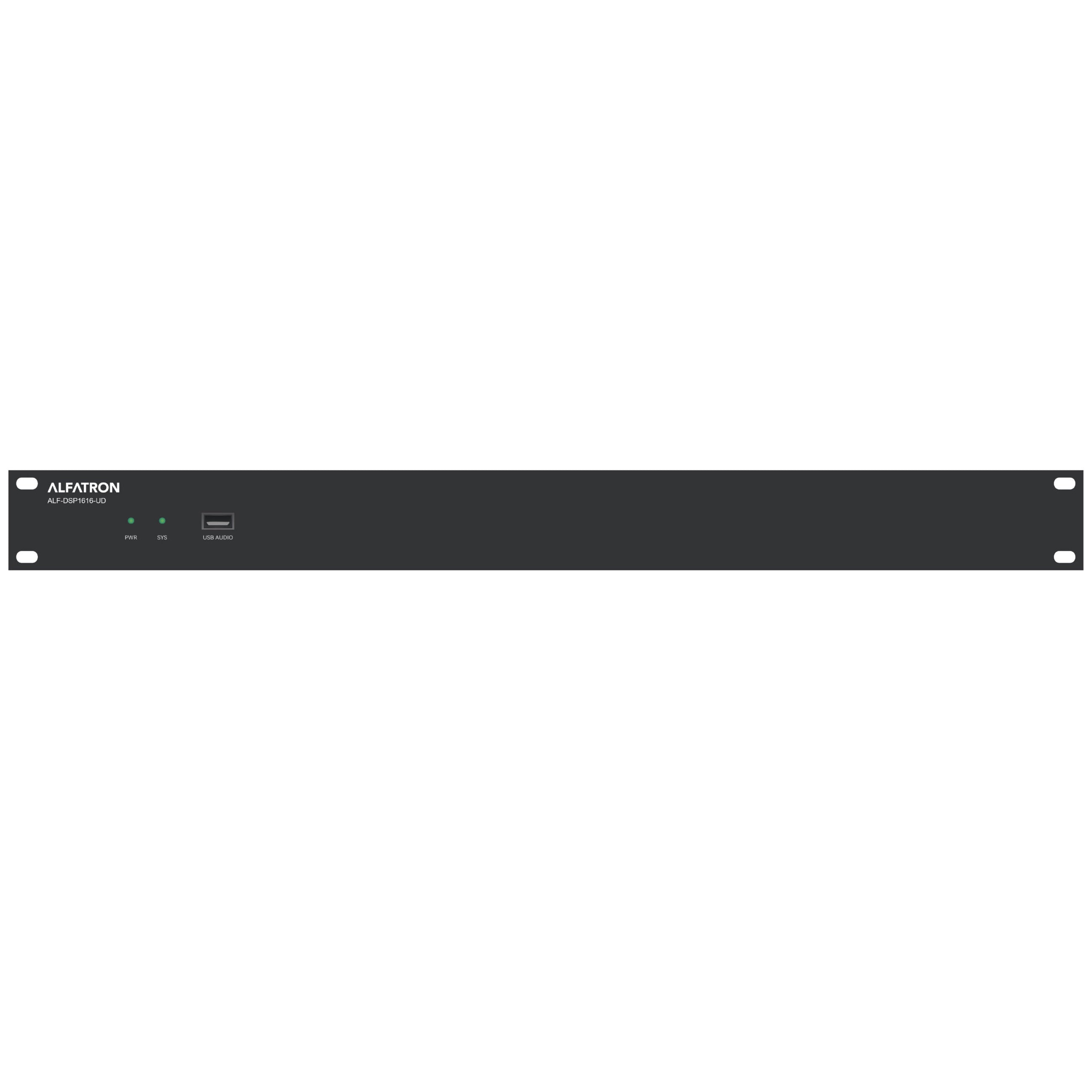 Alfatron DSP1616-UD (Dante) - 16in/16out Audio Digital Signal Processor, front