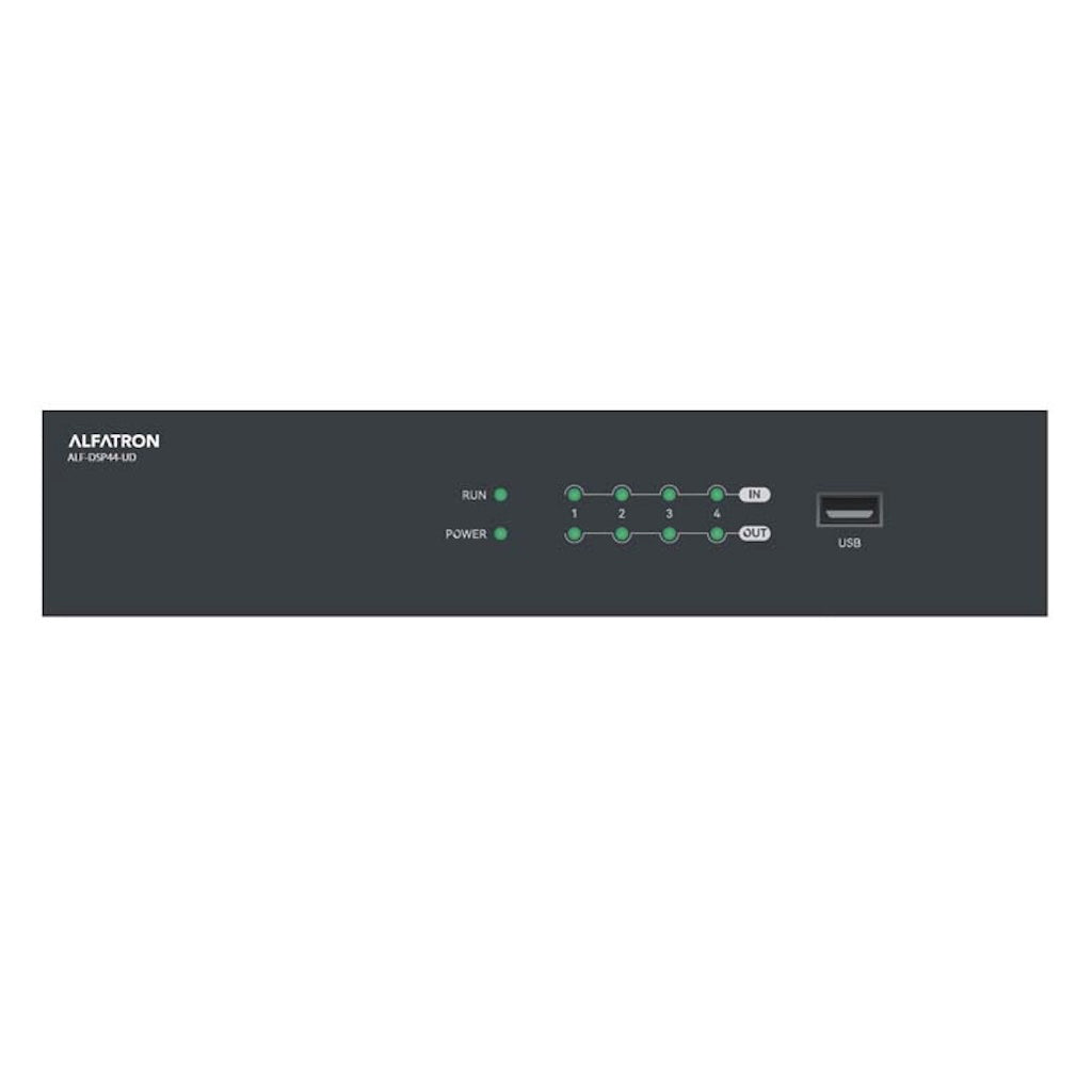 Alfatron DSP44-UD (Dante) - 4in/4out Audio Digital Signal Processor, front