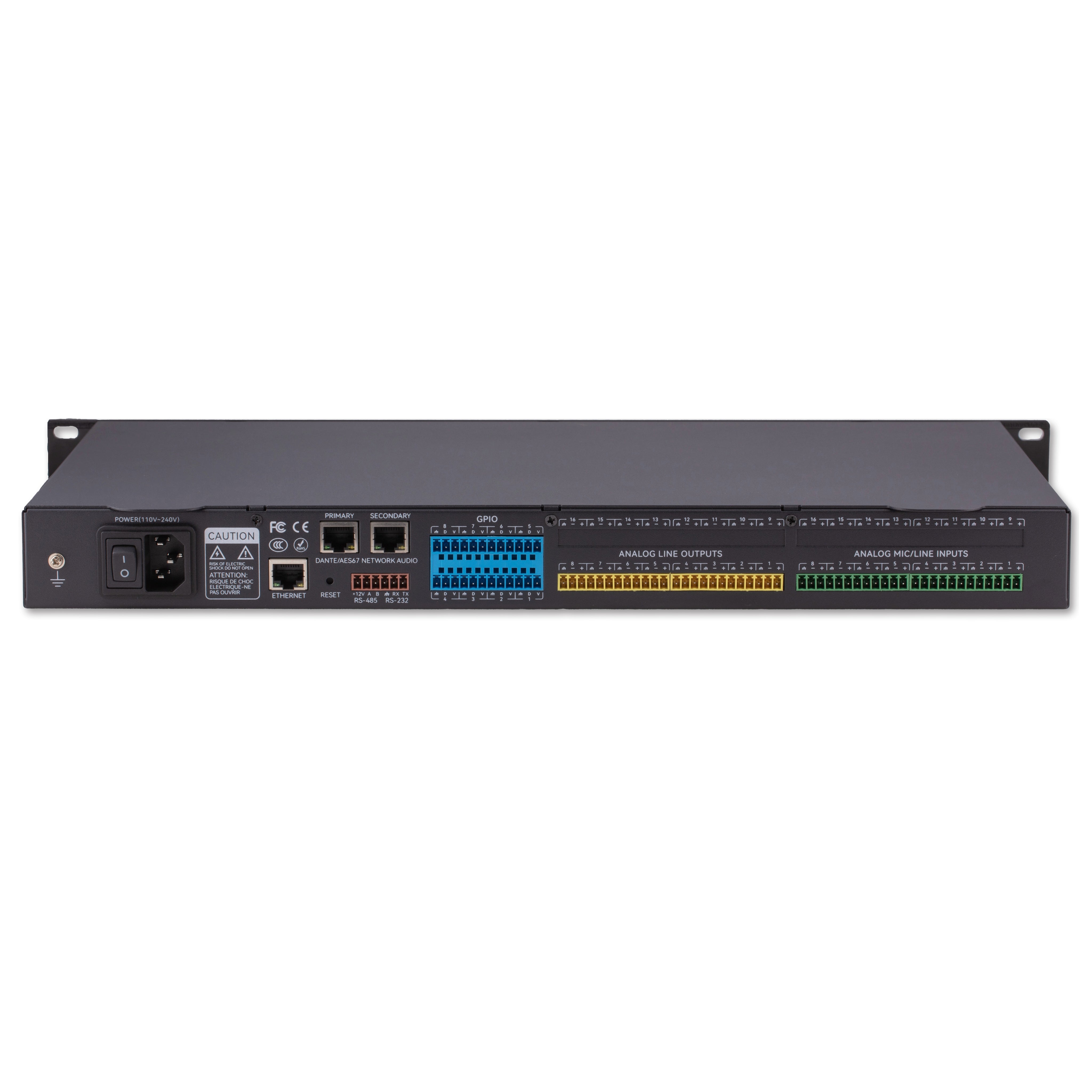 Alfatron DSP88-UD (Dante) - 8in/8out Audio Digital Signal Processor, rear
