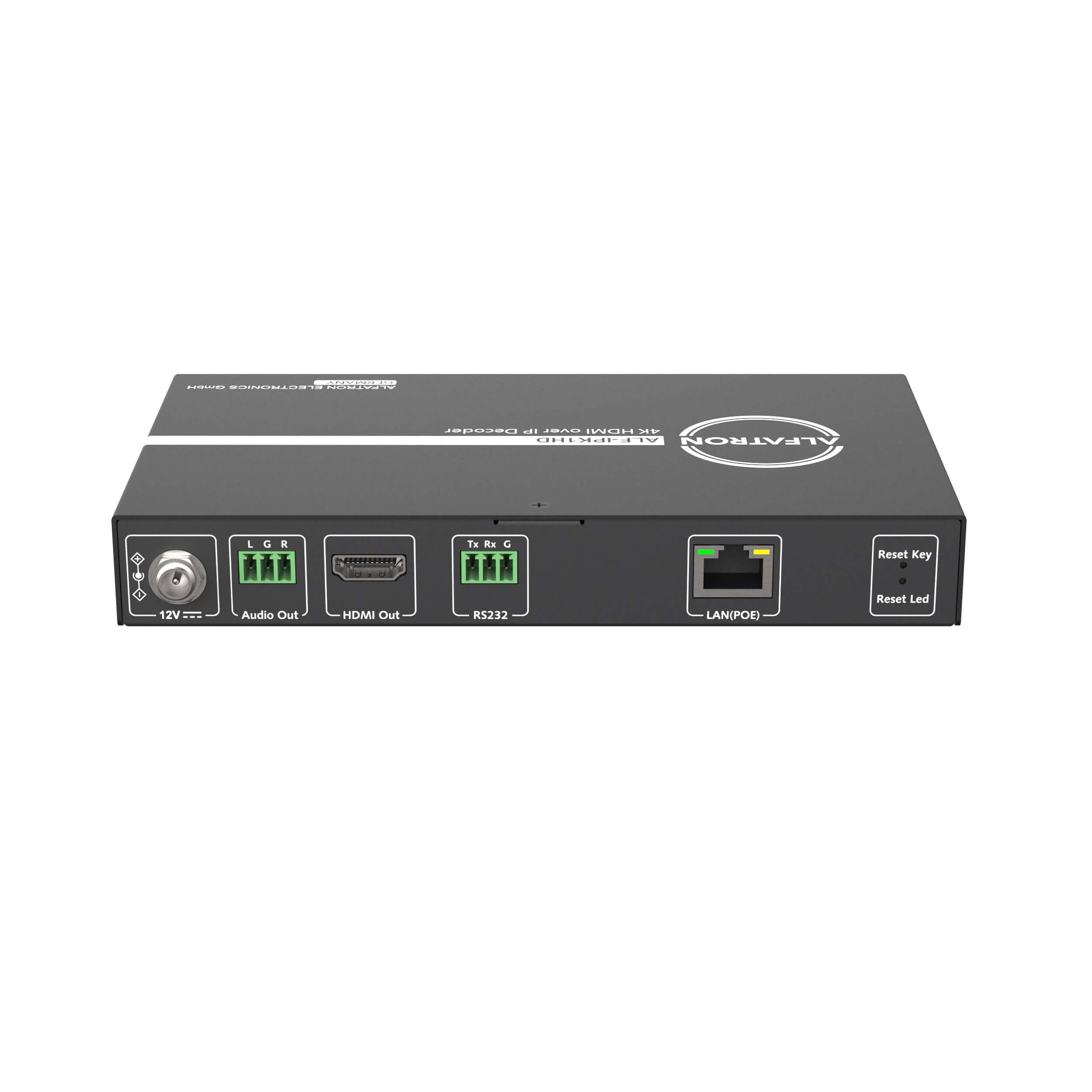 Alfatron IPK1HD - 4K AV Over IP Decoder, rear