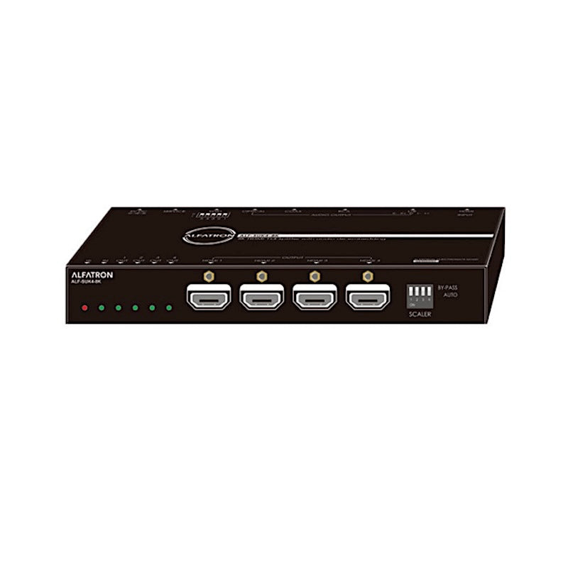 Alfatron SUK4-8K - 1x4 8K HDMI Splitter with Audio De-Embedding, front