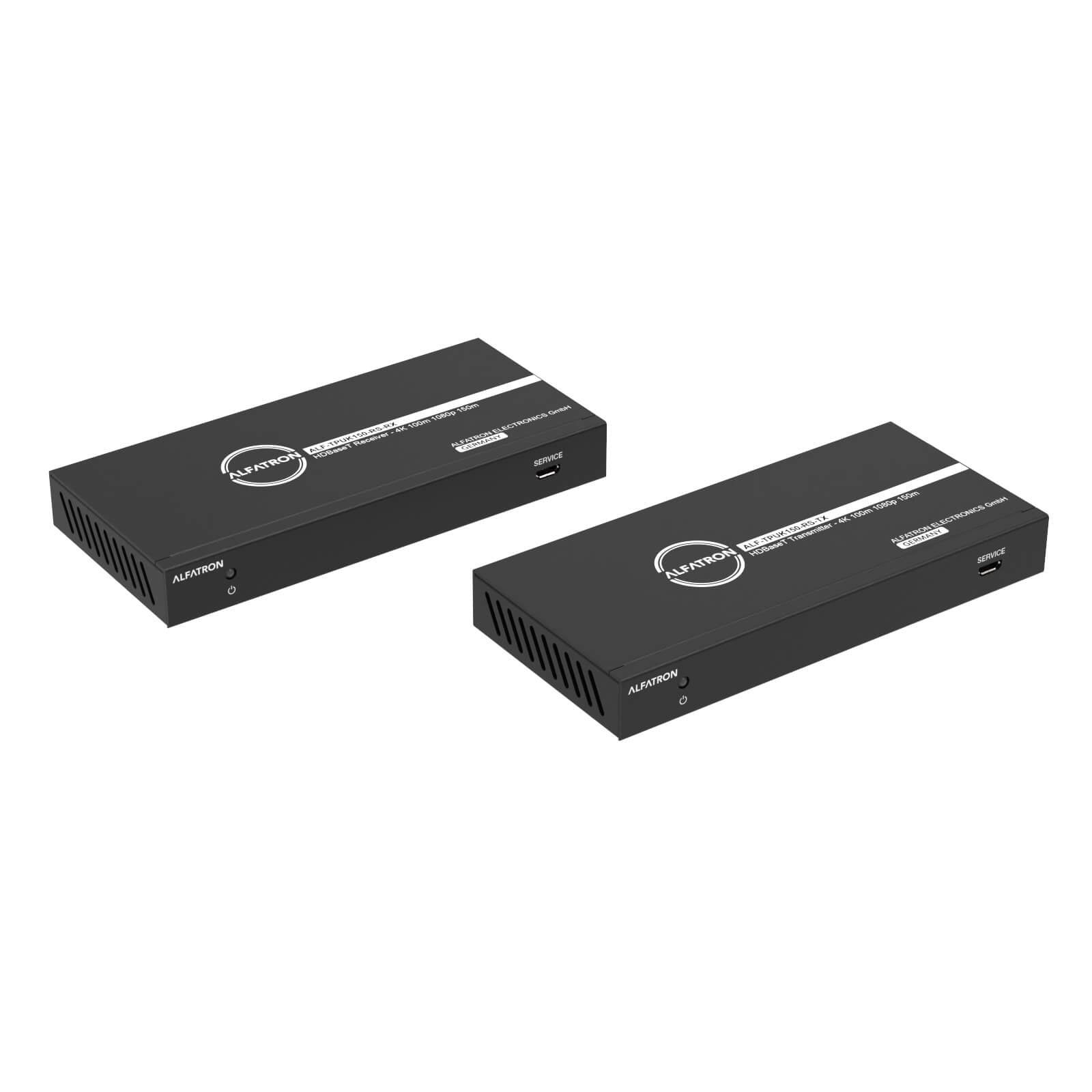 Alfatron TPUK150-RS - 4K 18Gbps HDMI Extender Set, fronts