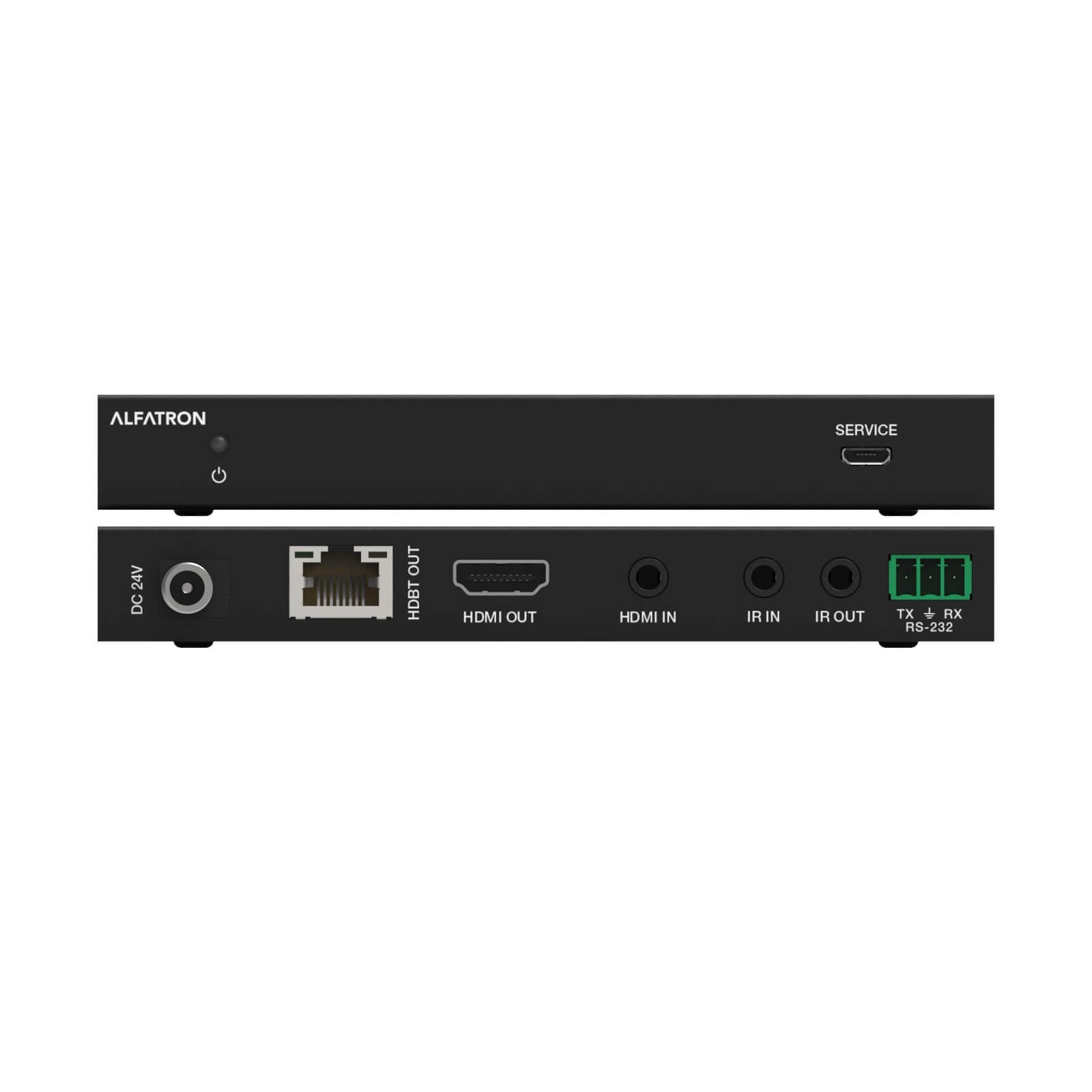 Alfatron TPUK150-RS - Receiver front and rear views combined