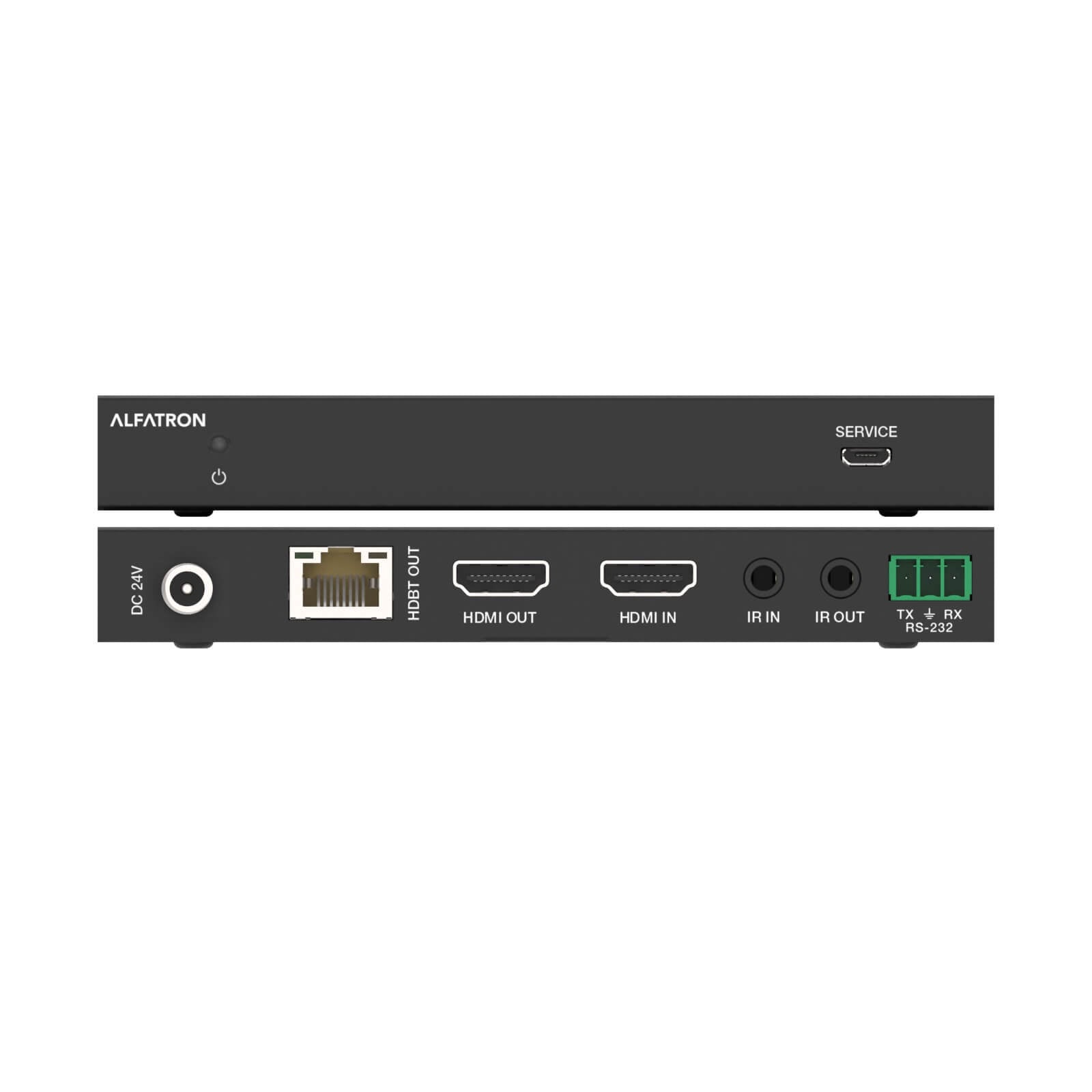 Alfatron TPUK150-RS - Transmitter front and rear views combined