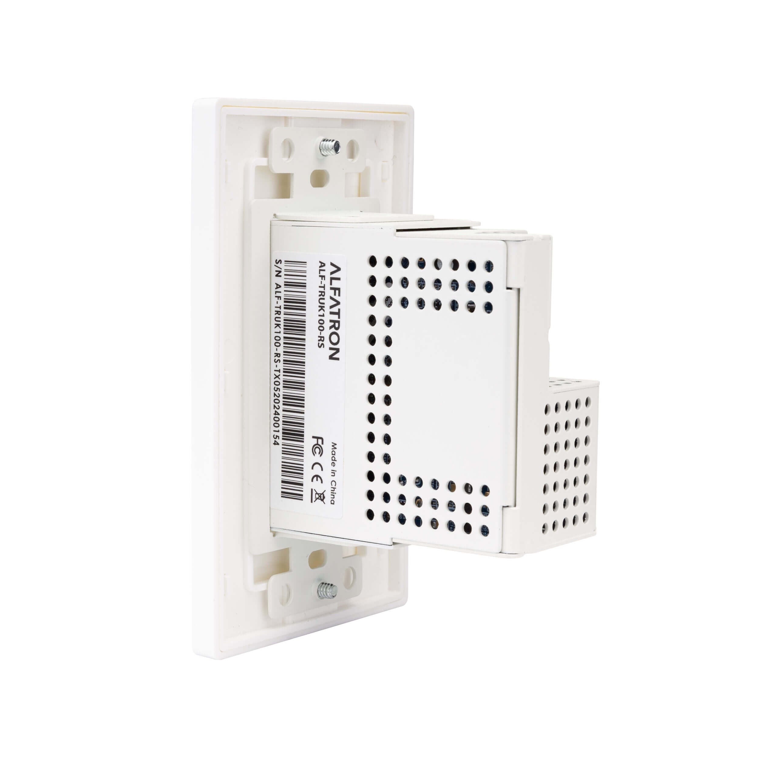 Alfatron TRUK100-RS - HDBaseT Wall Plate Transmitter, rear left