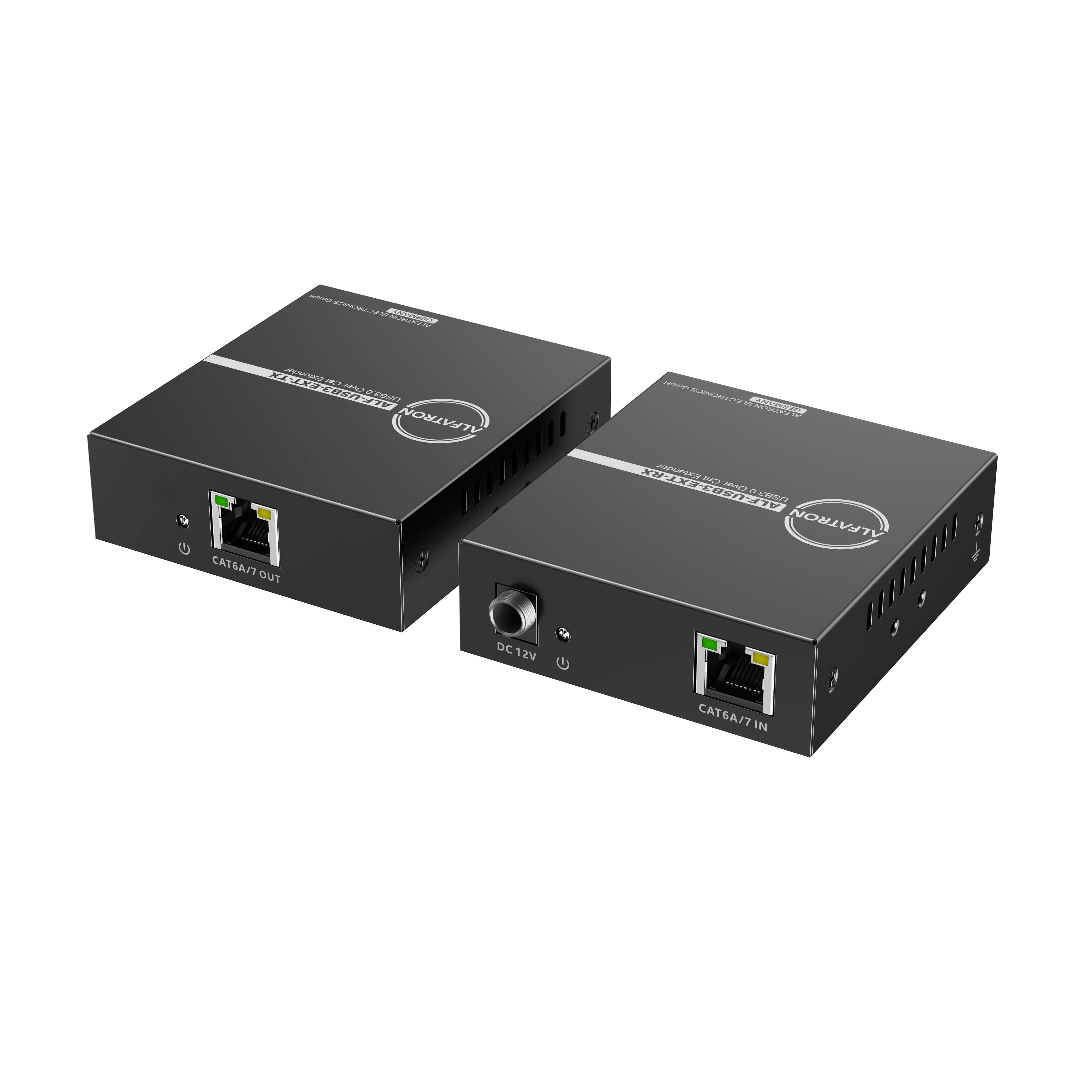 Alfatron USB3-EXT - USB 3.0 Over Cat Extender Kit, rear left
