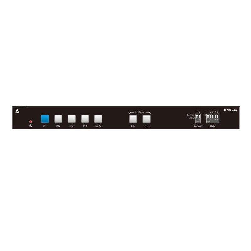 Alfatron WUK4-8K - 4x1 8K HDMI Switcher with Audio De-Embedding, front