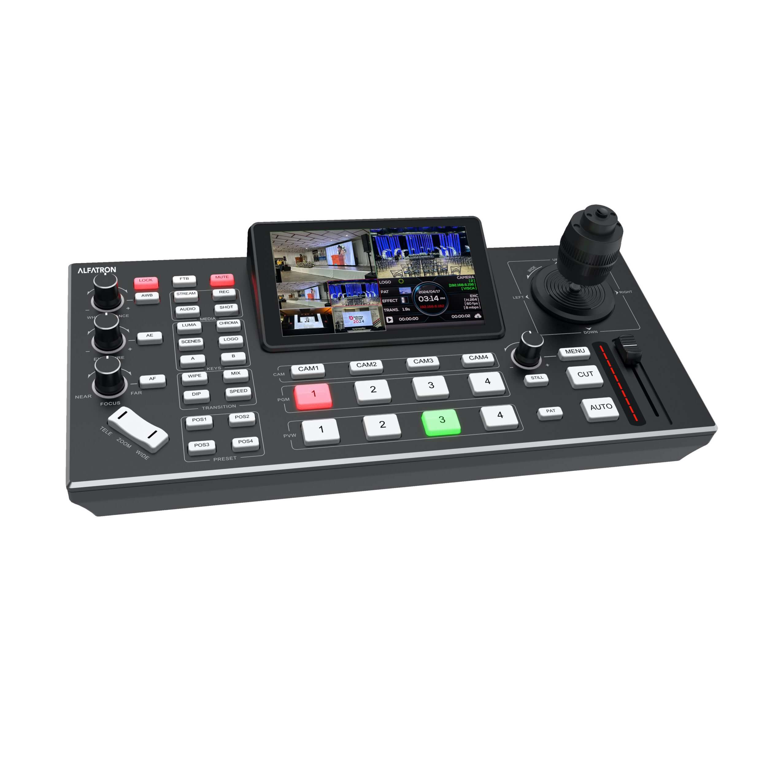 Alfatron ALF-VMix41 - Quad HDMI Video Switcher, angle
