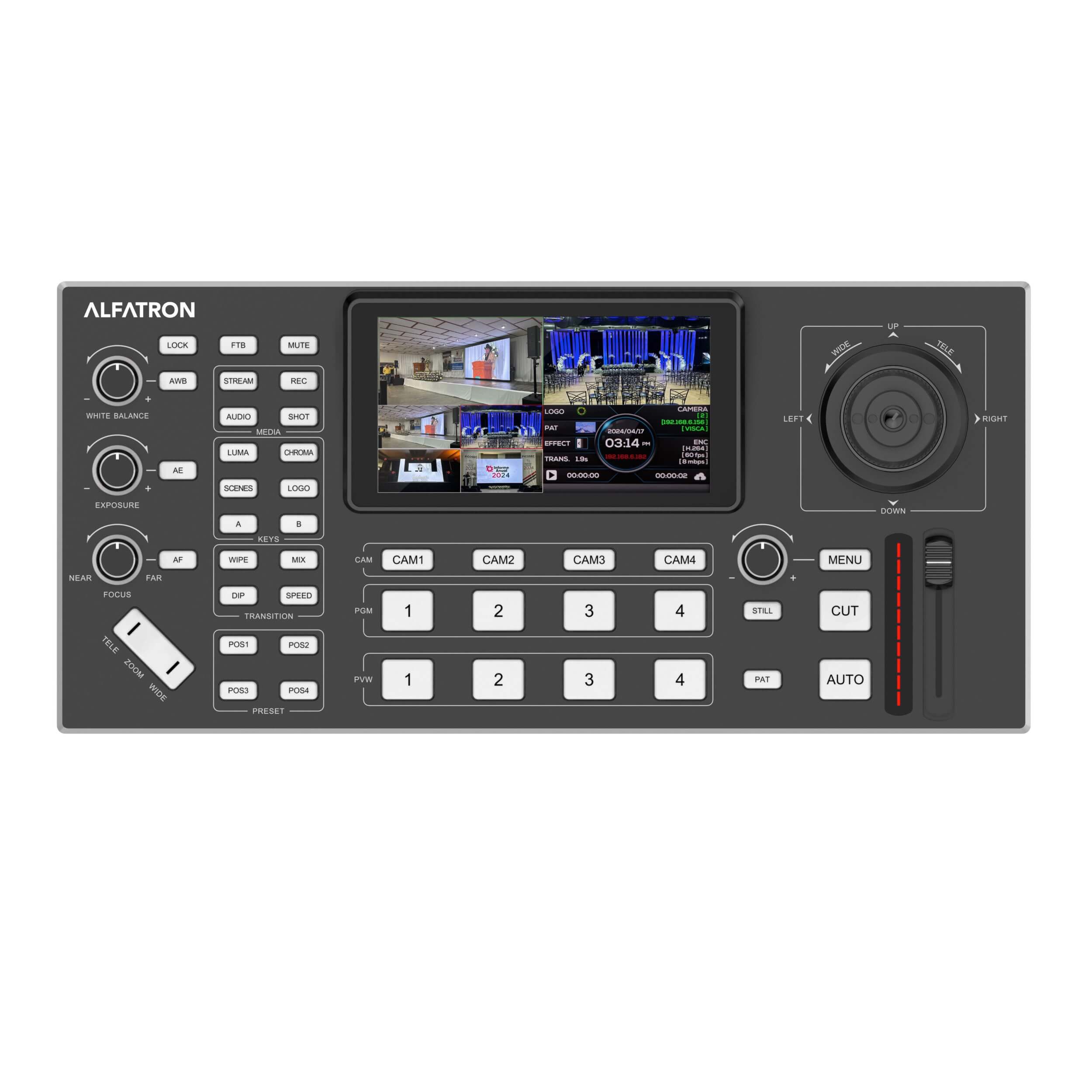 Alfatron ALF-VMix41 - Quad HDMI Video Switcher, top