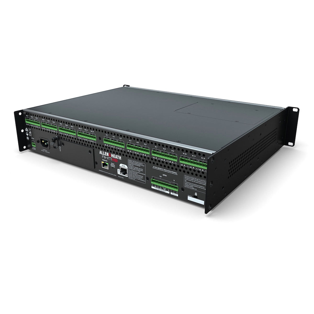 Allen & Heath AHM-64 - 64x64 Audio Matrix Processor, rear angle