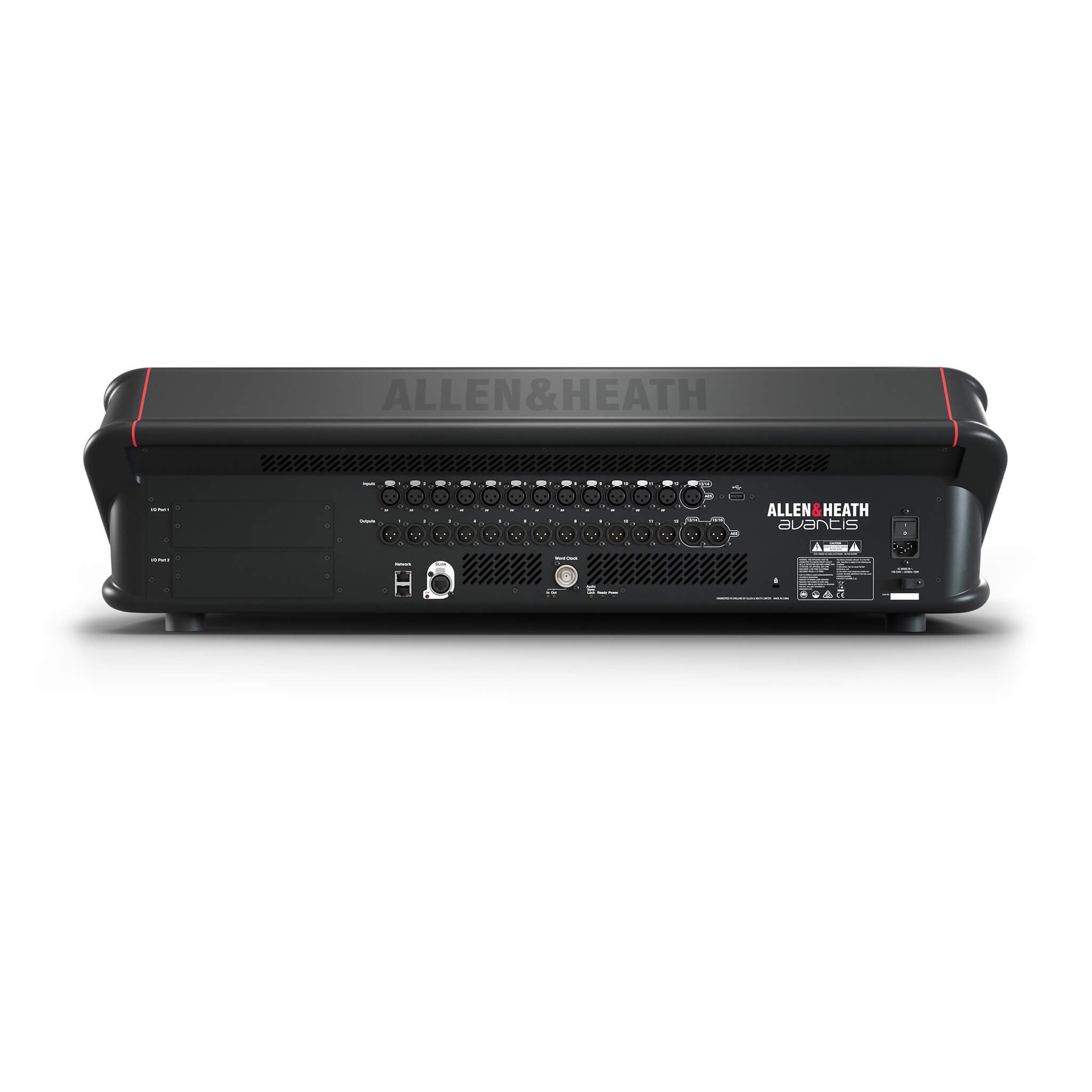 Allen & Heath Avantis - 64-channel 96kHz Digital Mixer with 24 Faders, rear