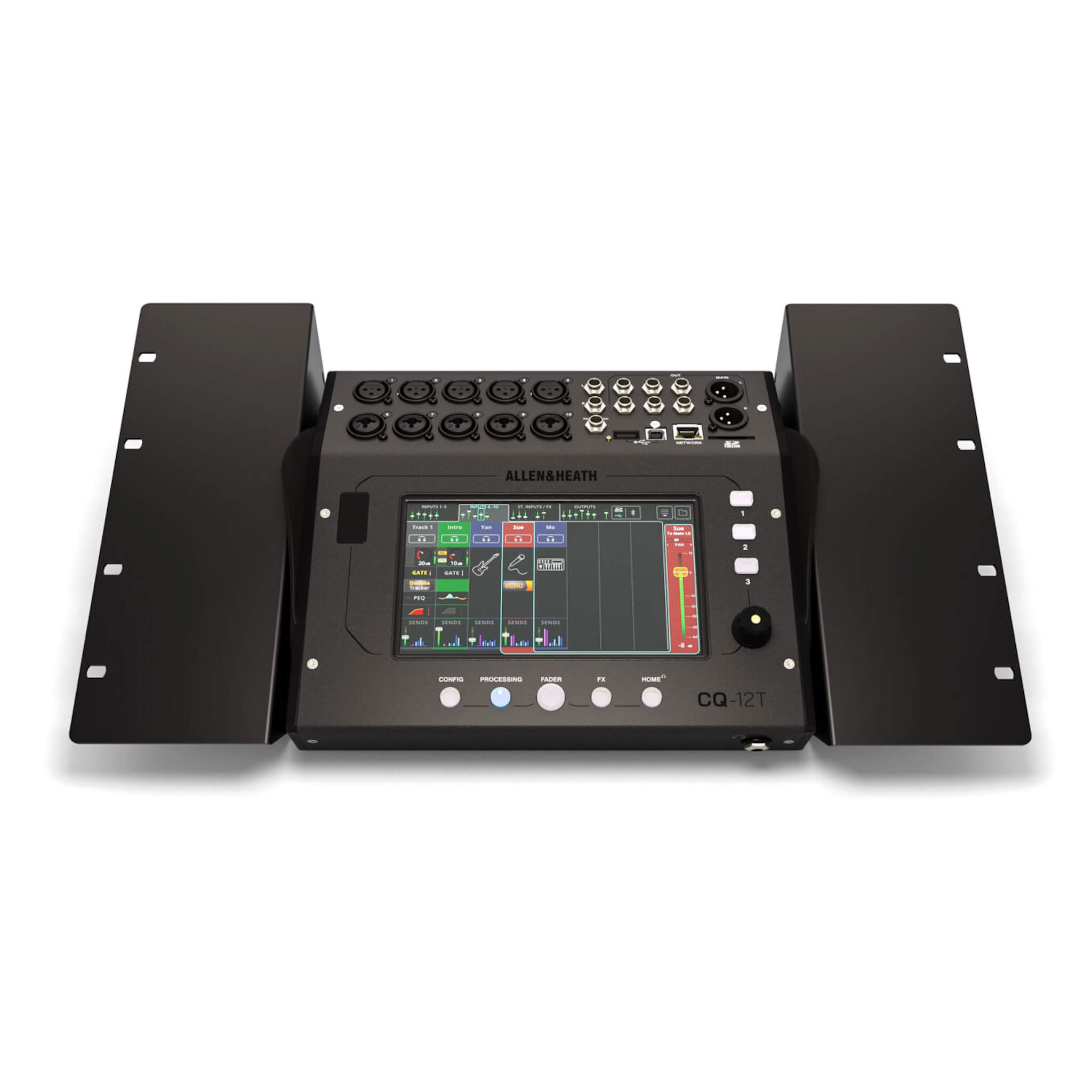 Allen & Heath CQ-12T - Ultra-Compact 10-Channel Digital Mixer, rack mounted