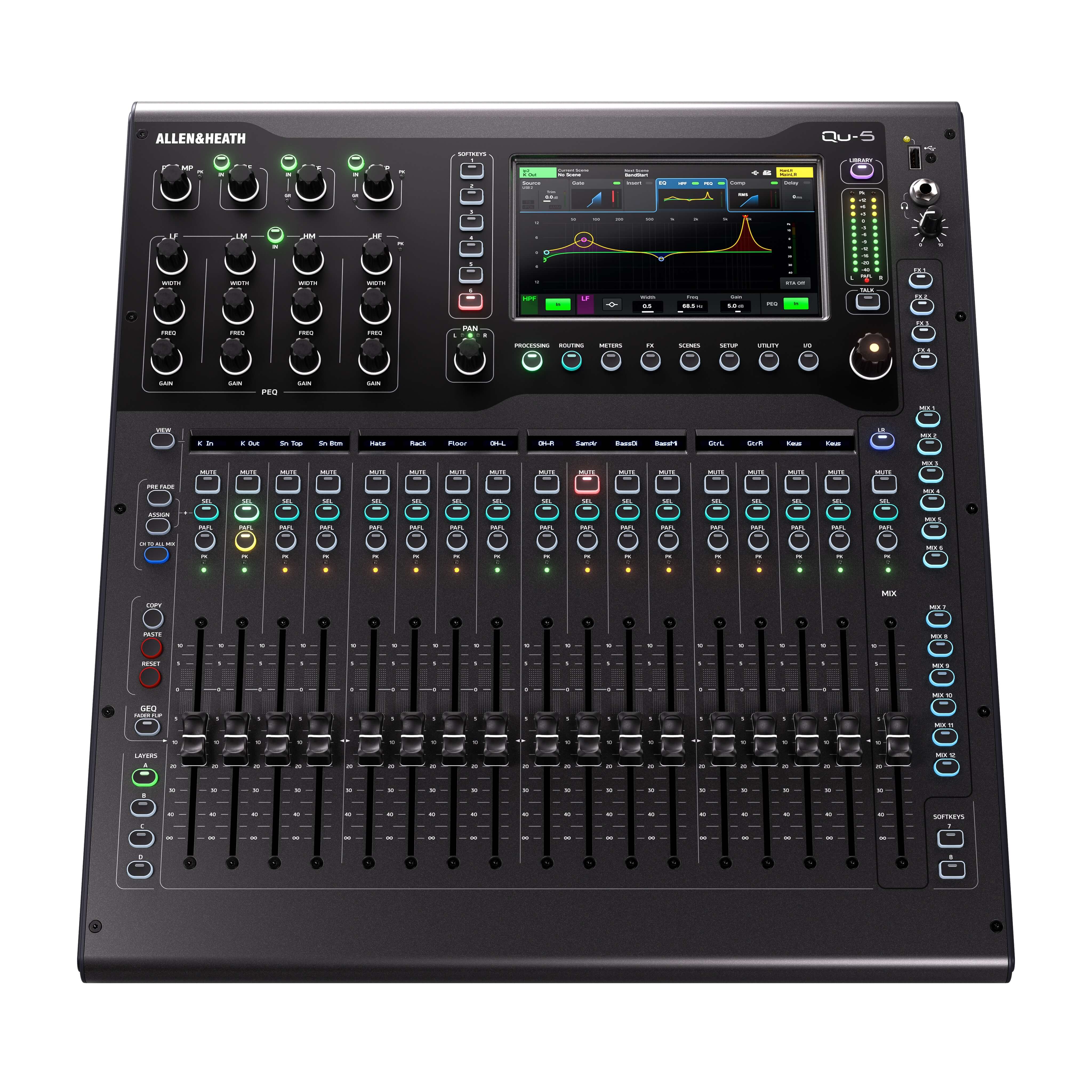 Allen & Heath Qu-5 - 32-Channel 96kHz Digital Mixer, top