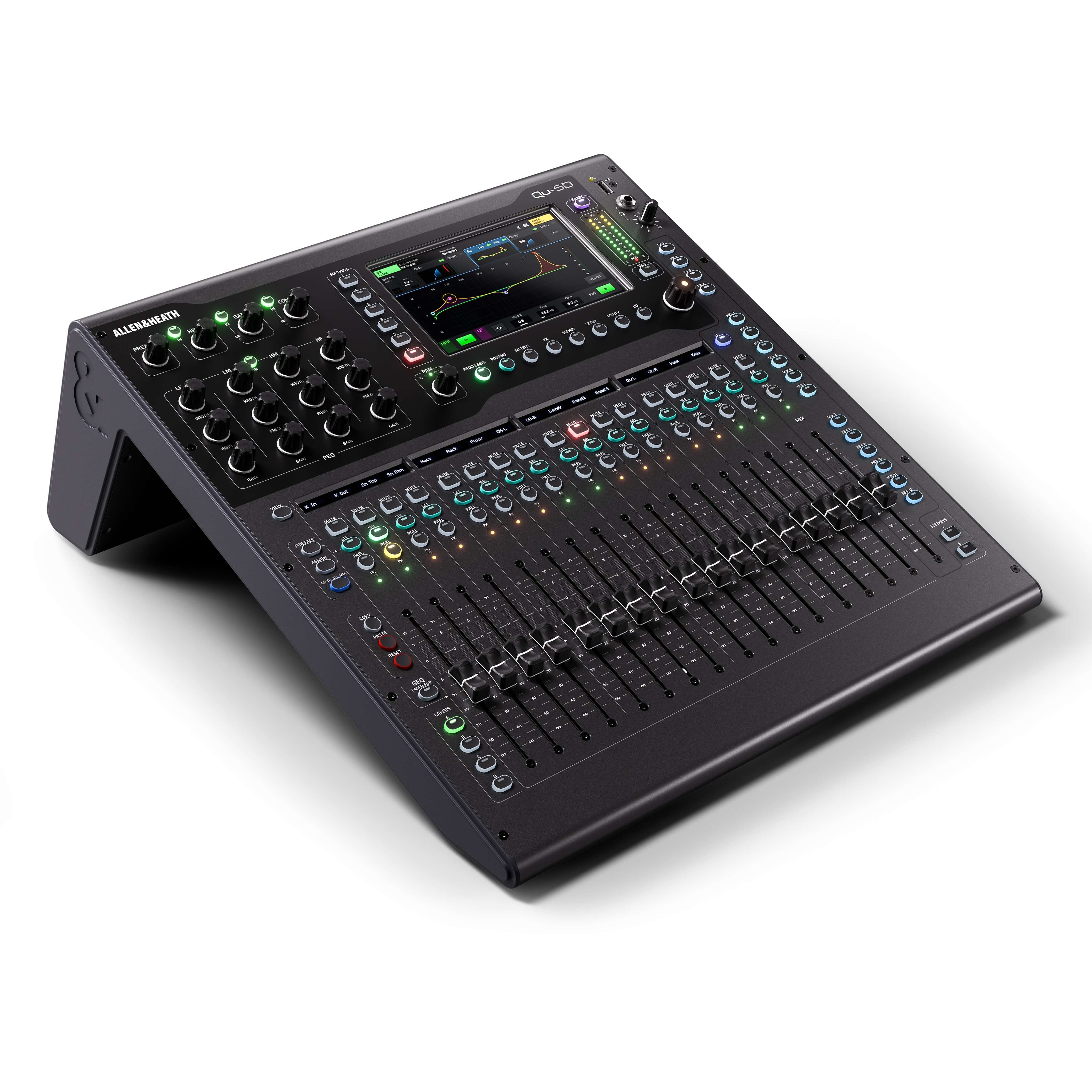 Allen & Heath Qu-5D - 32-Channel 96kHz Digital Mixer with 16x16 Dante, left