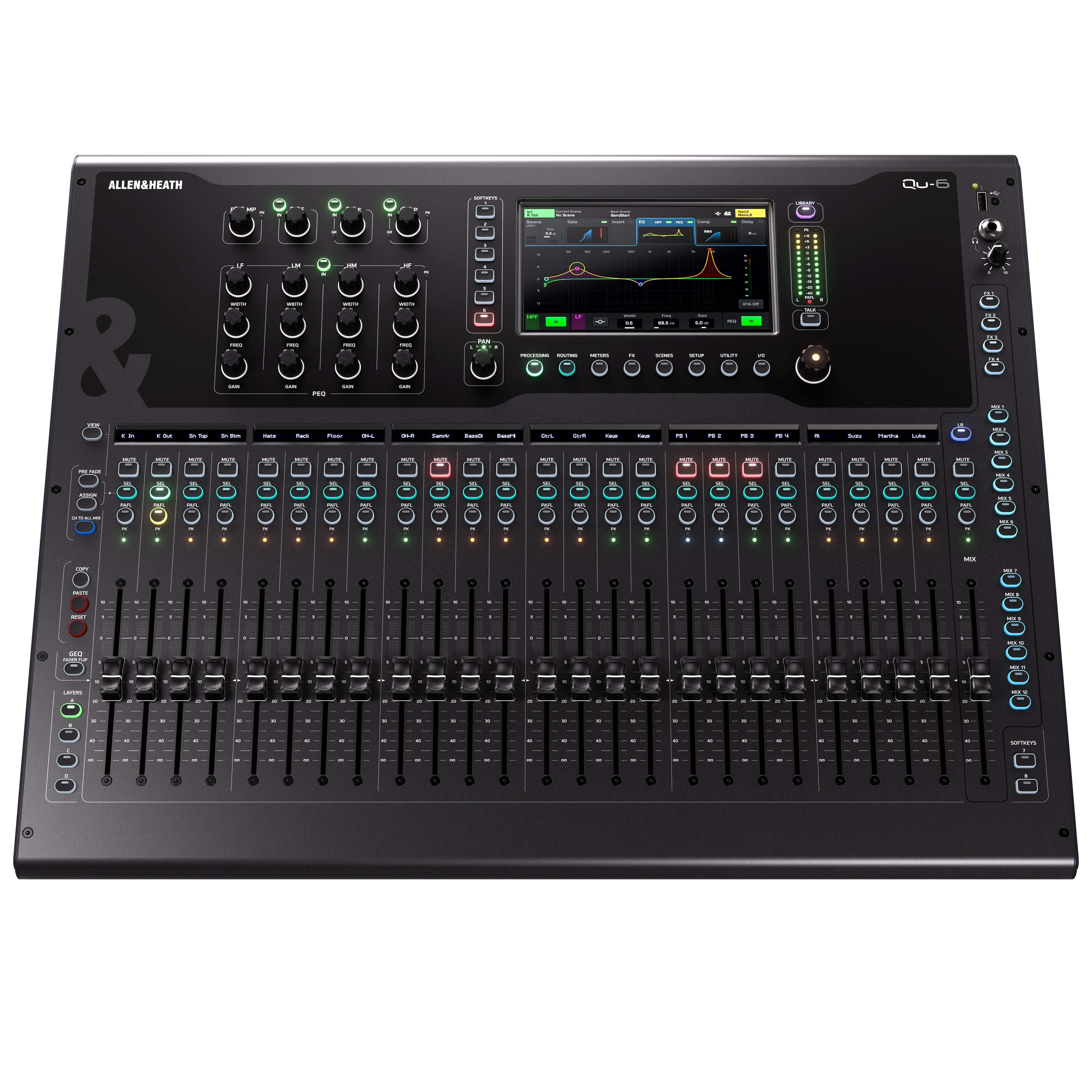 Allen & Heath Qu-6 - 32-Channel 96kHz Digital Mixer, top