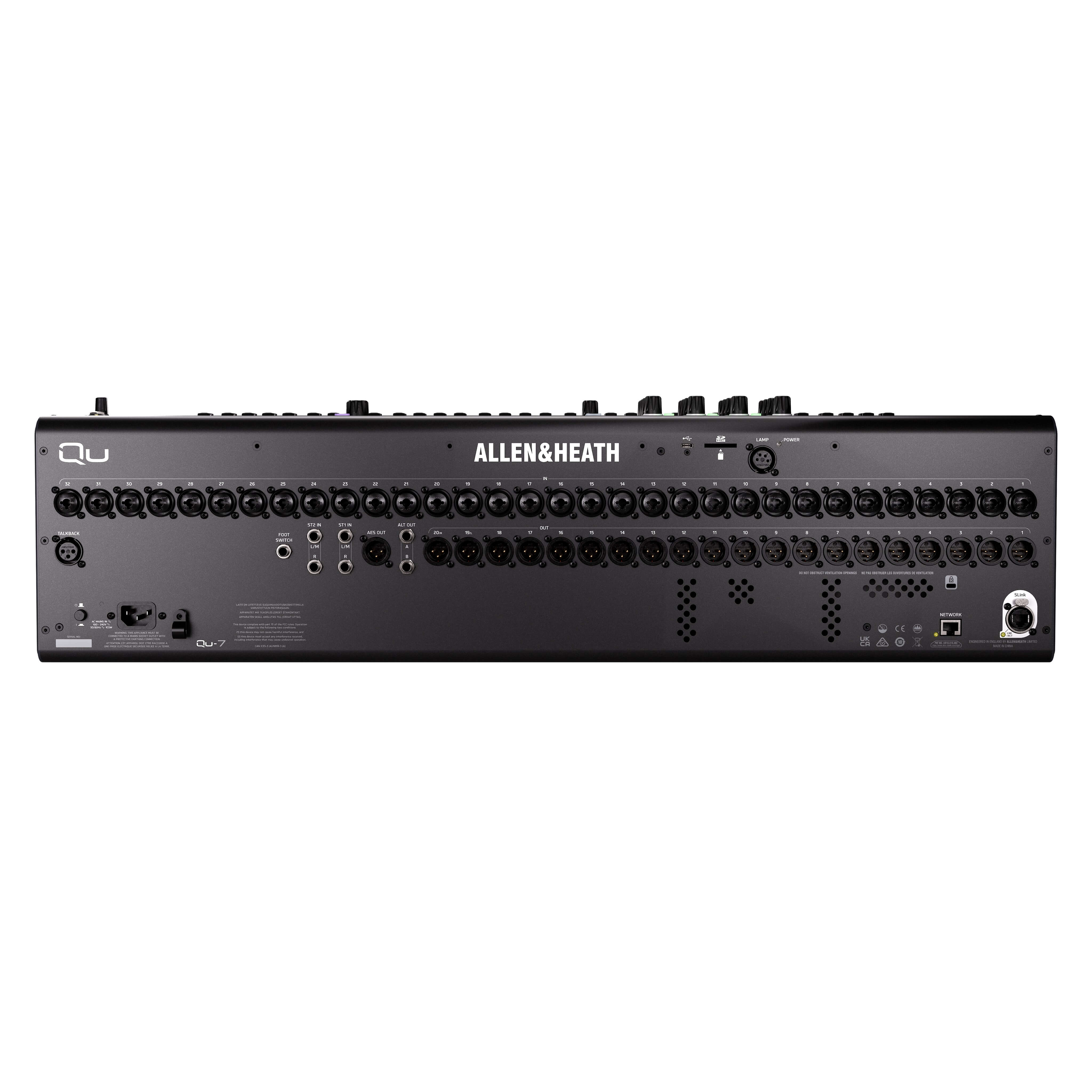 Allen & Heath Qu-7 - 32-Channel 96kHz Digital Mixer, rear