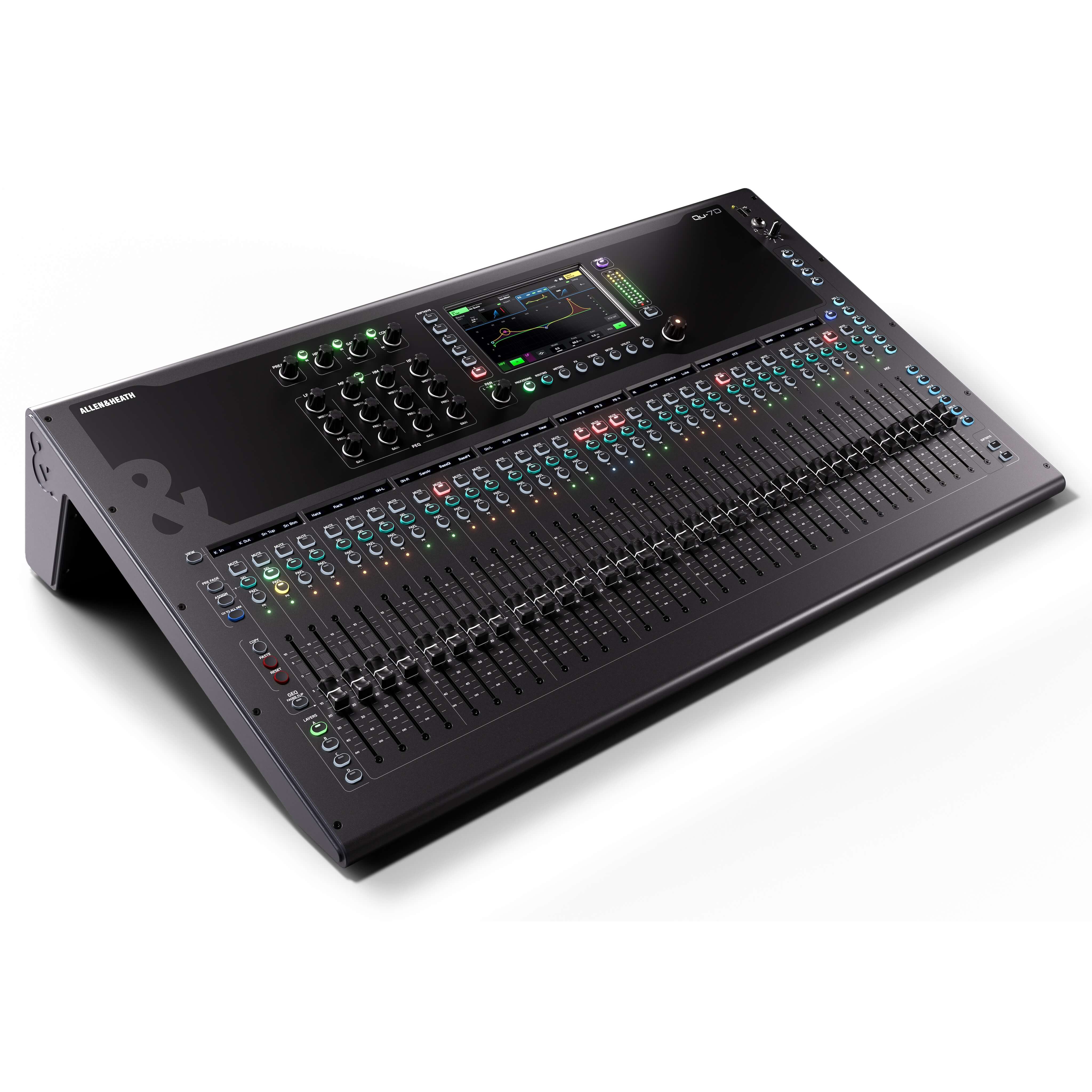 Allen & Heath Qu-7D - 32-Channel 96kHz Digital Mixer with 16x16 Dante, left