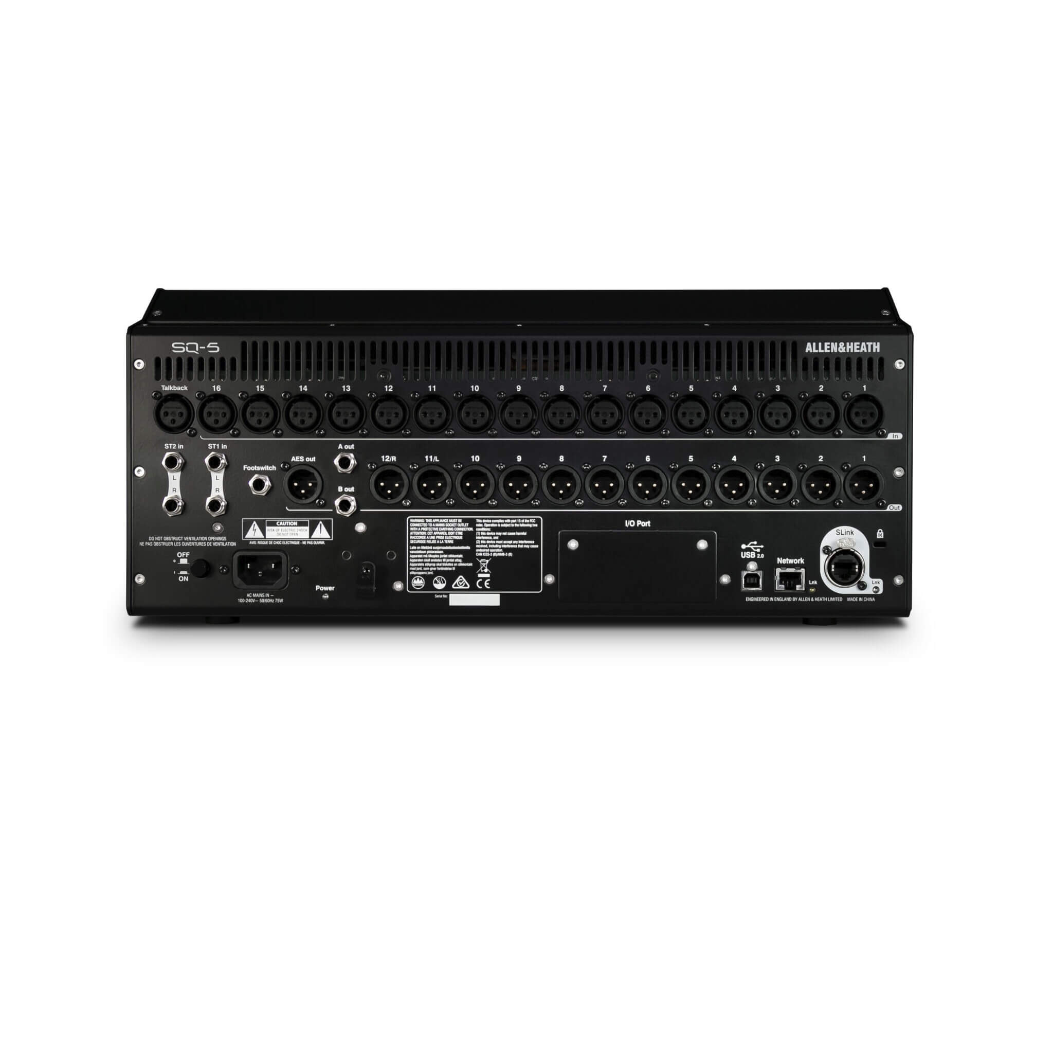 Allen & Heath SQ-5 48-channel Digital Mixer with 17 faders, back