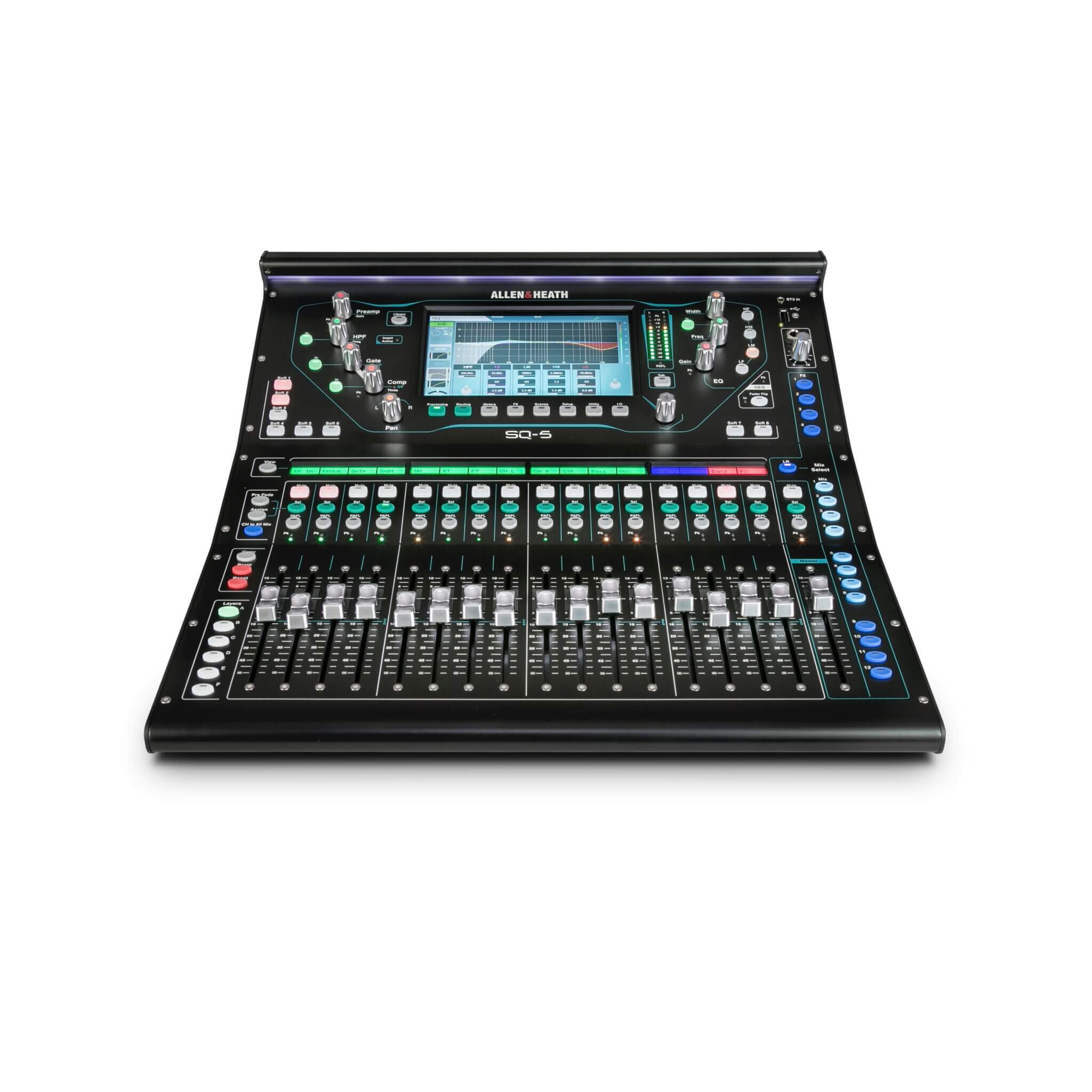 Allen & Heath SQ-5 48-channel Digital Mixer with 17 faders, front