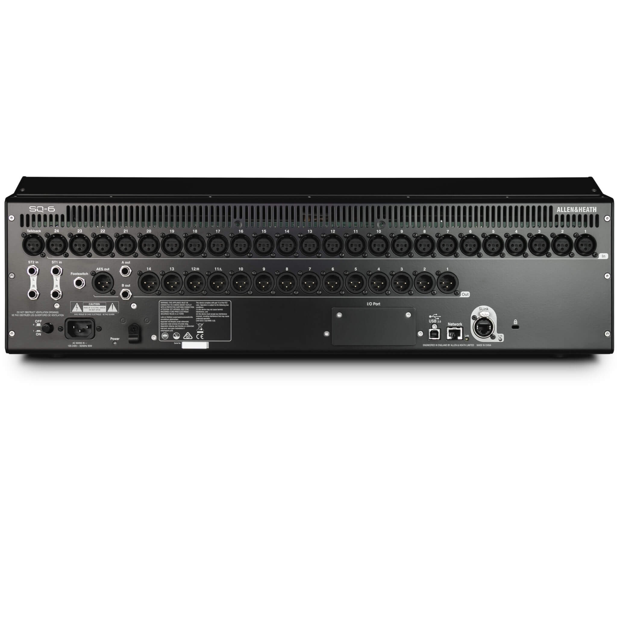 Allen & Heath SQ-6 48-channel Digital Mixer with 25 faders, back
