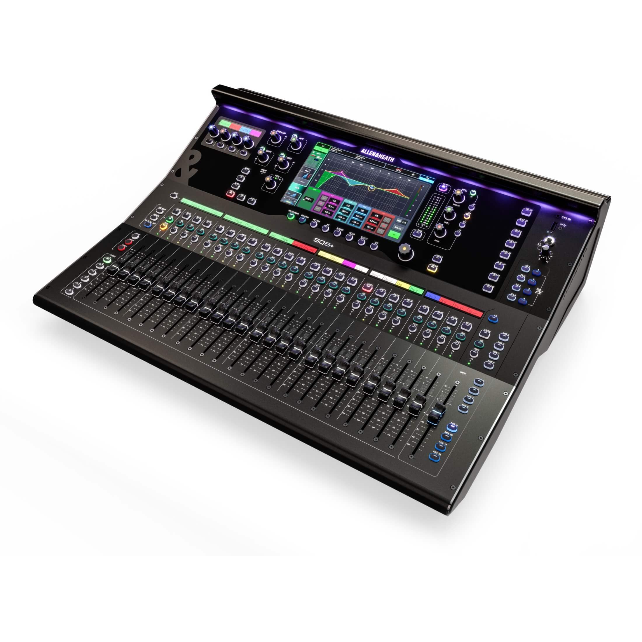 Allen & Heath SQ6+ - 48-ch Digital Mixer with RackUltra FX and 25 Faders, angle right