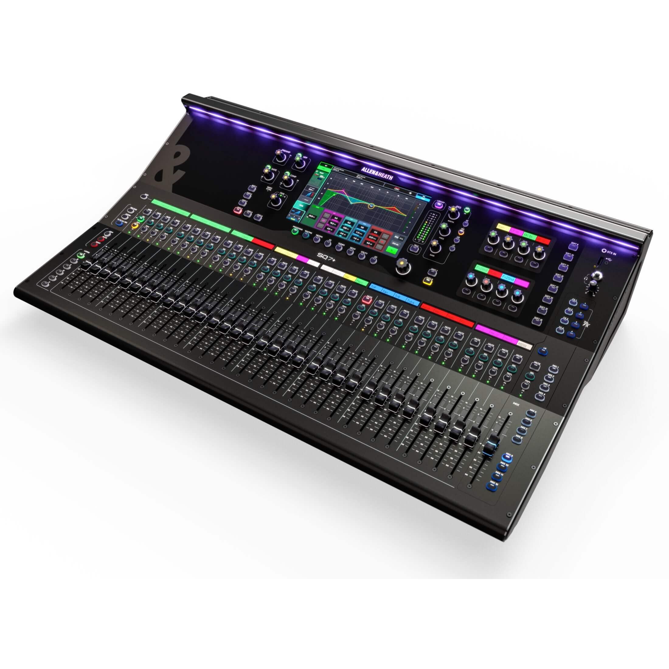 Allen & Heath SQ7+ - 48-ch Digital Mixer with RackUltra FX and 33 Faders, angle right